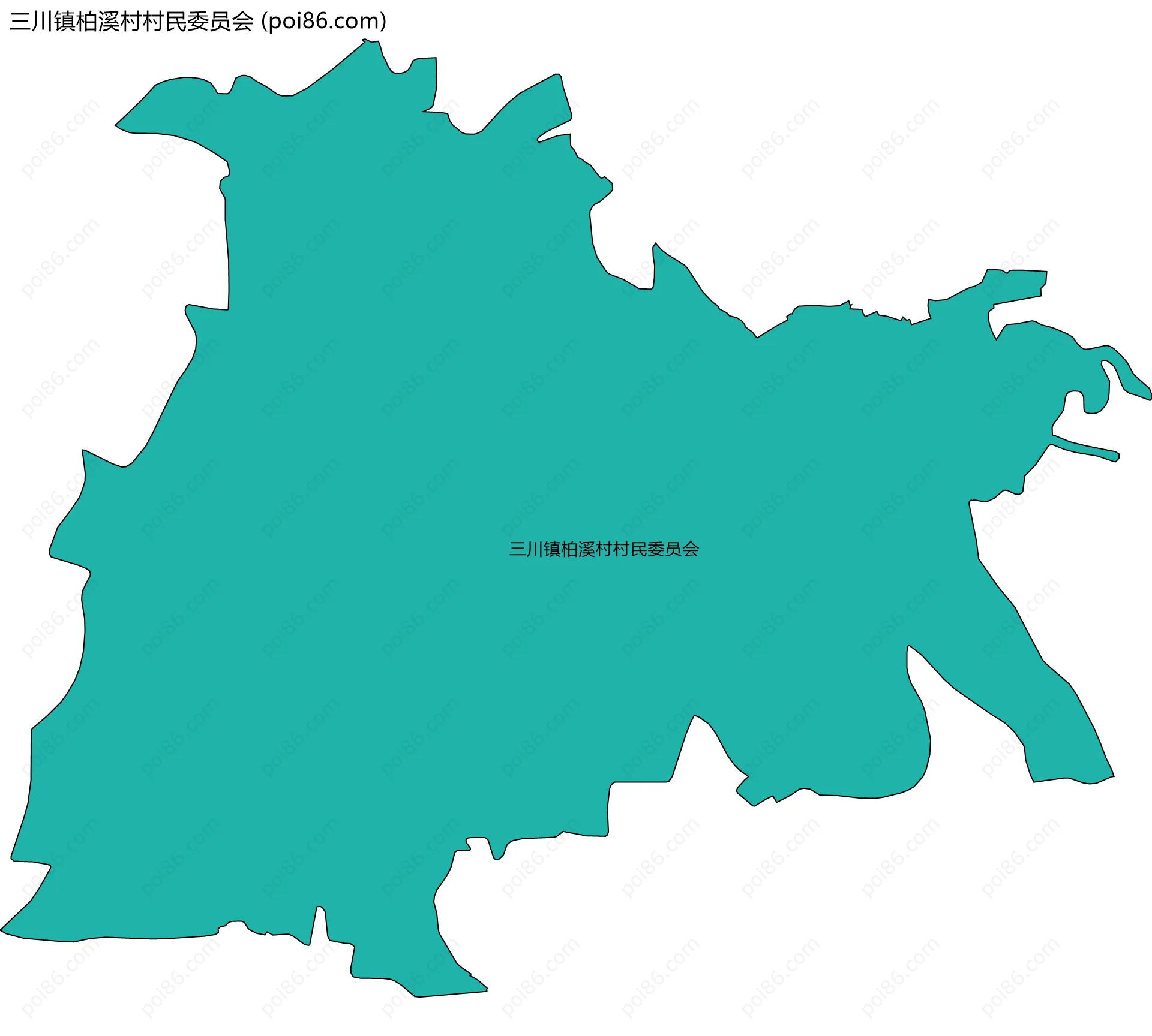 三川镇柏溪村村民委员会边界地图