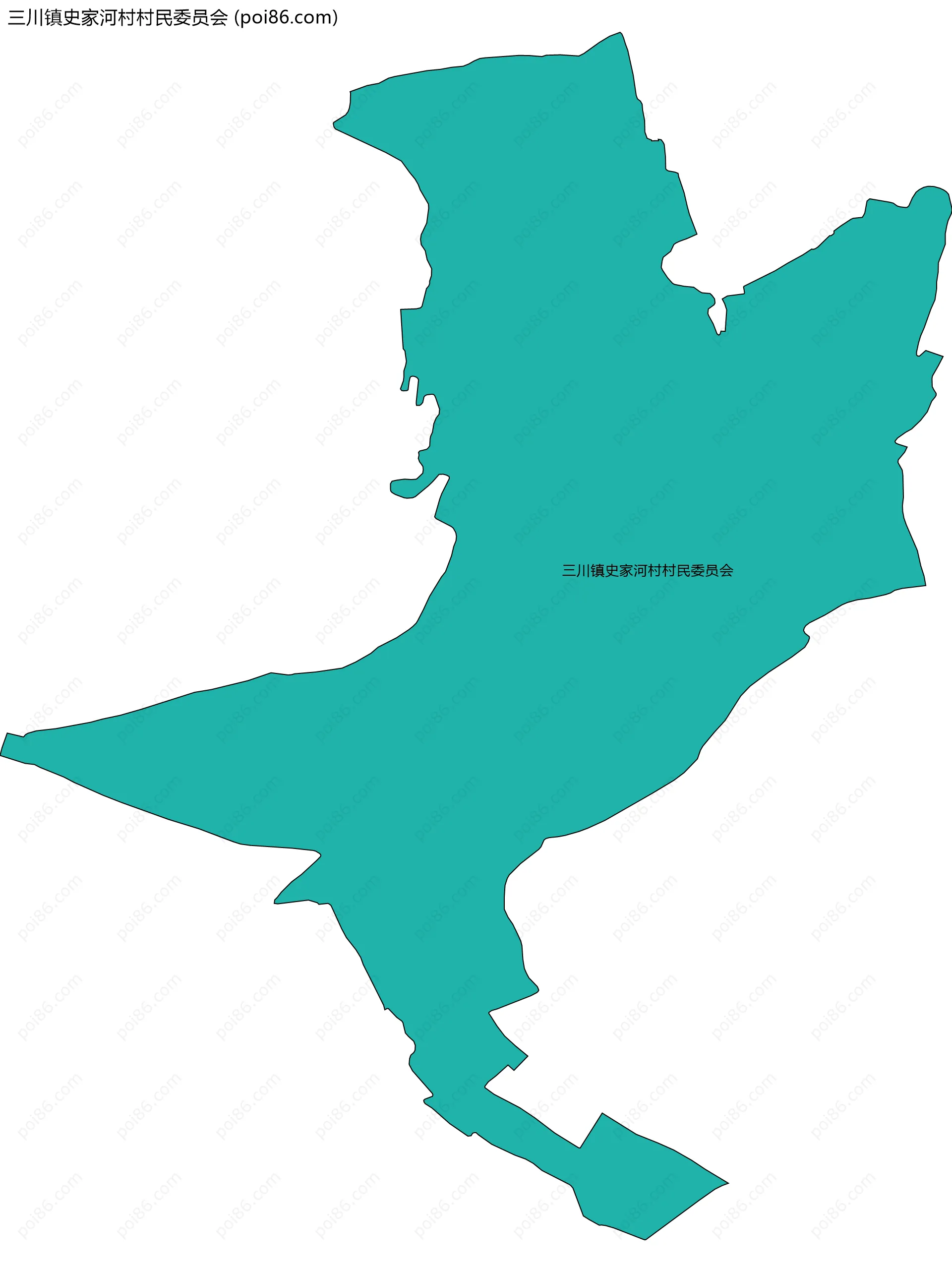 三川镇史家河村村民委员会边界地图