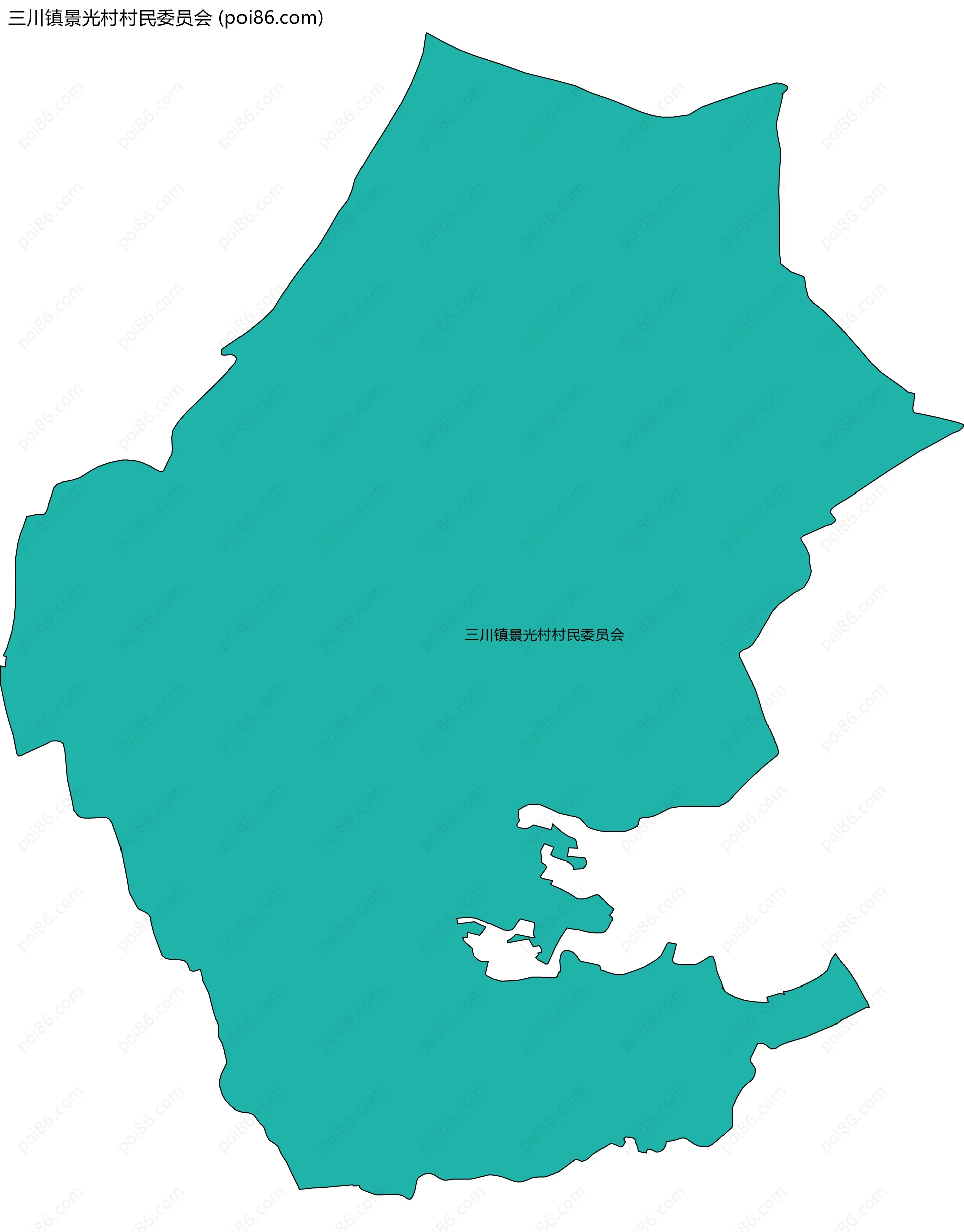 三川镇景光村村民委员会边界地图