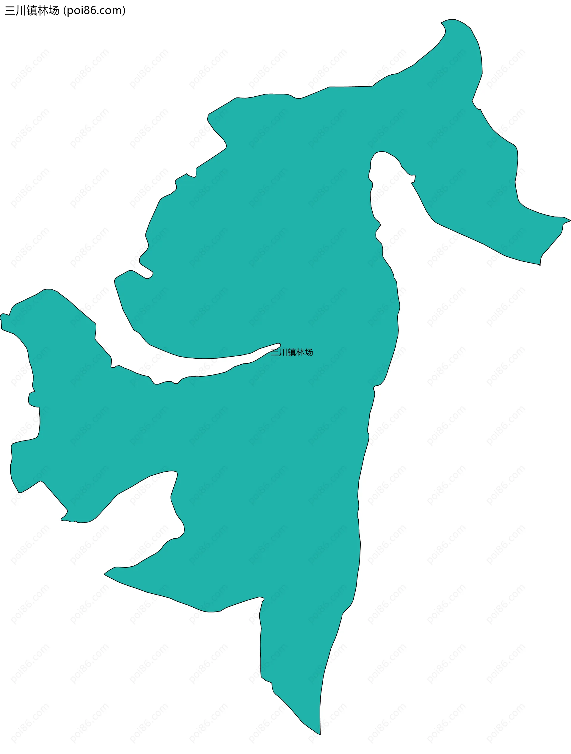 三川镇林场边界地图