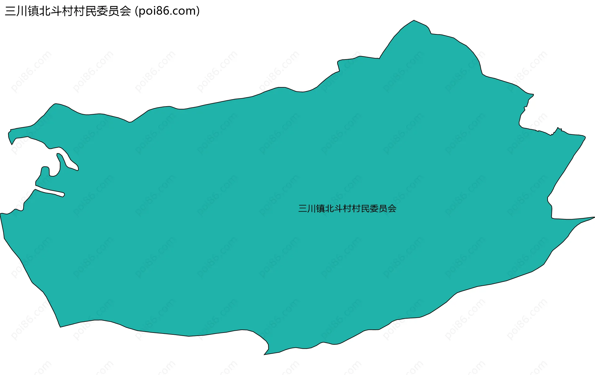 三川镇北斗村村民委员会边界地图