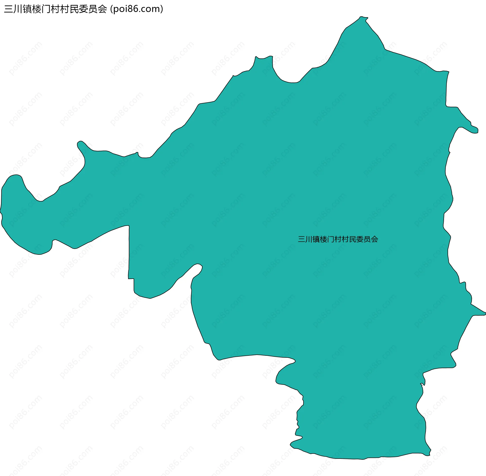 三川镇楼门村村民委员会边界地图