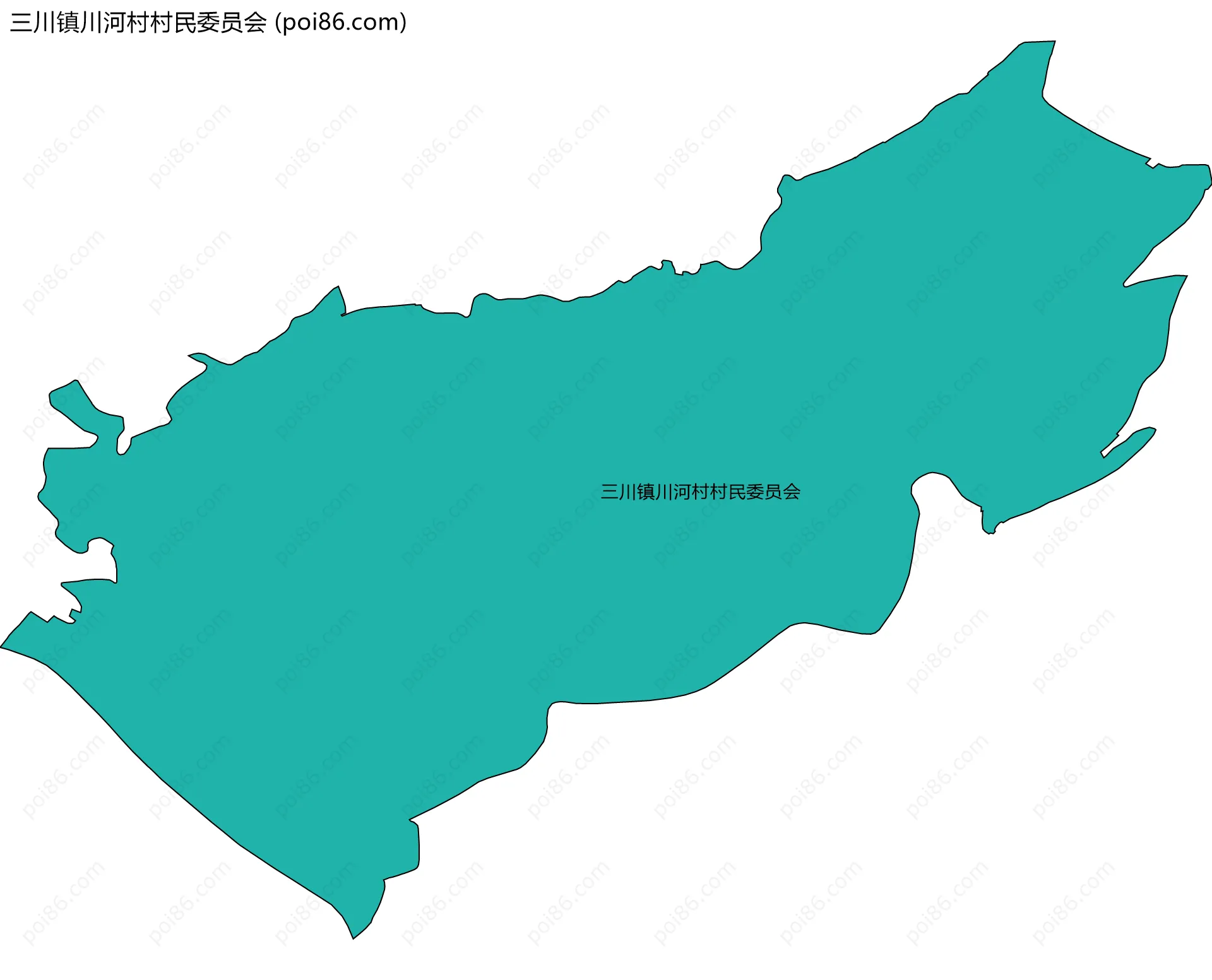 三川镇川河村村民委员会边界地图