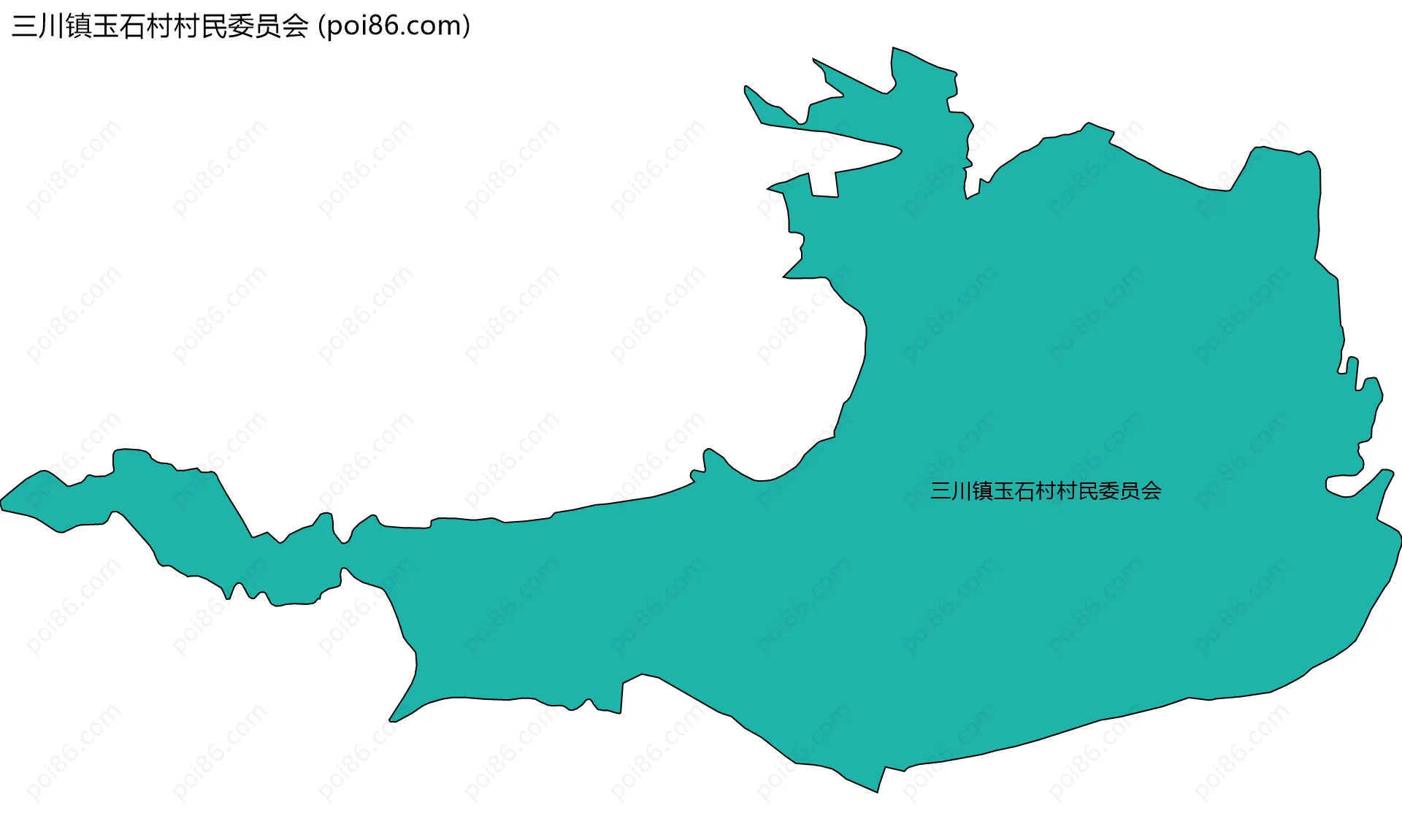 三川镇玉石村村民委员会边界地图