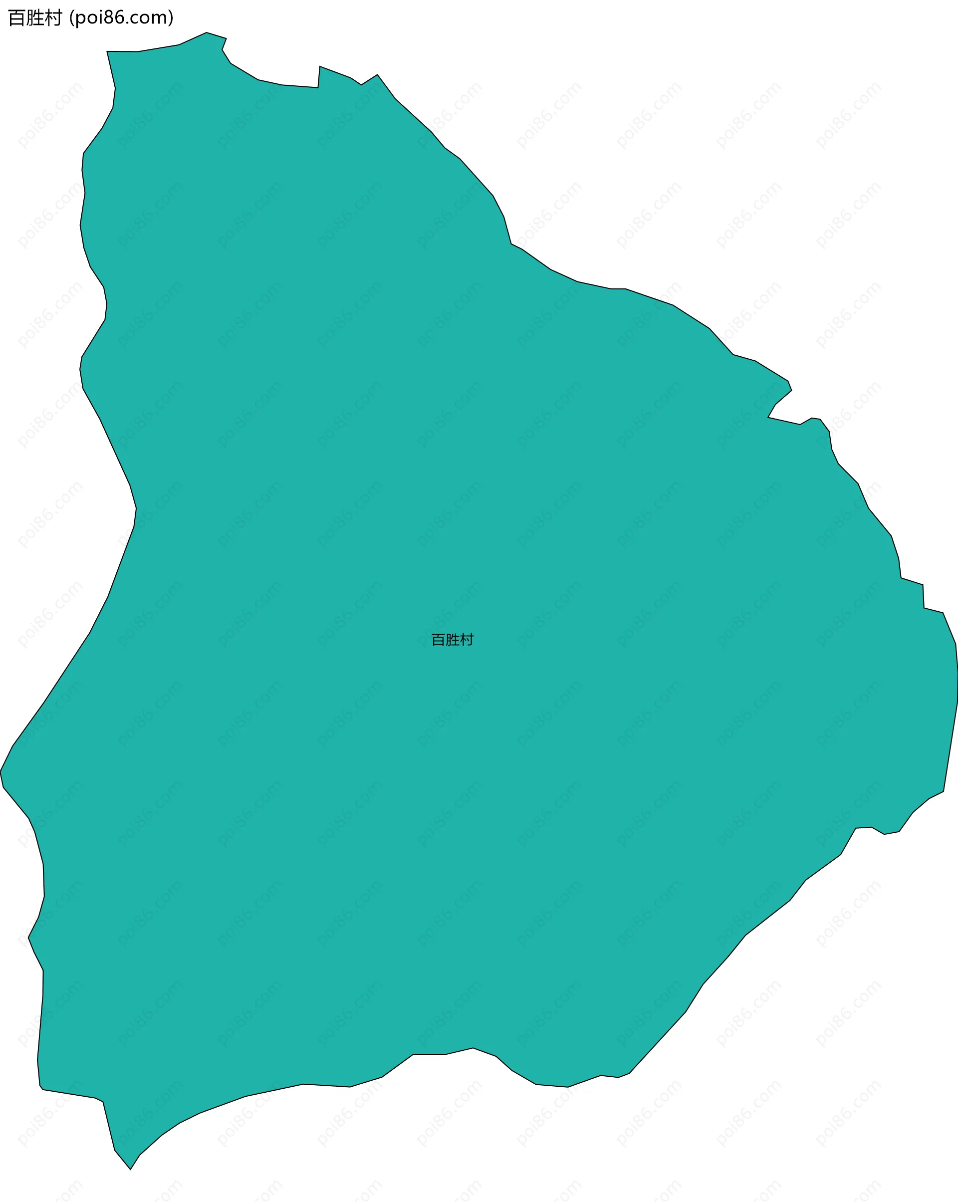 百胜村边界地图