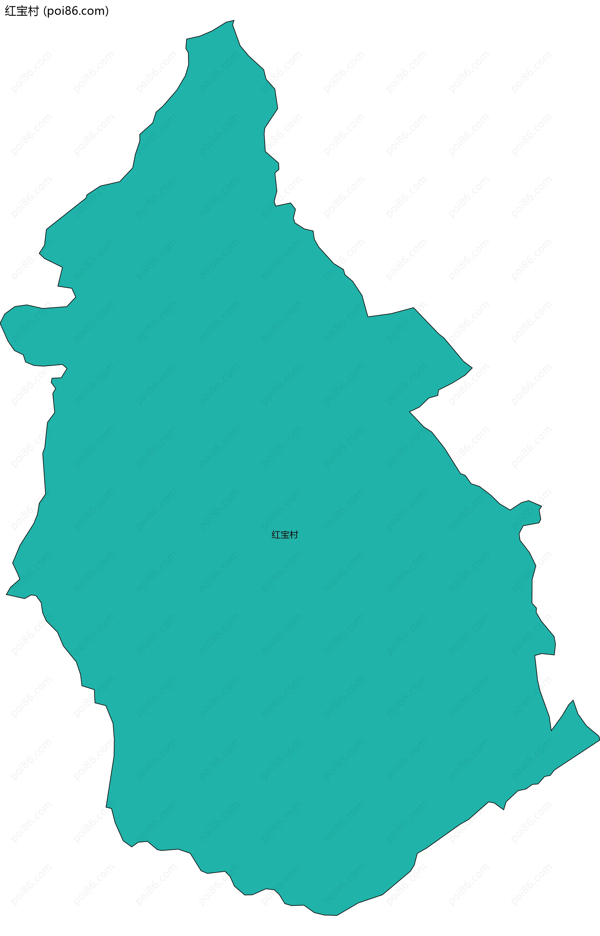 红宝村边界地图