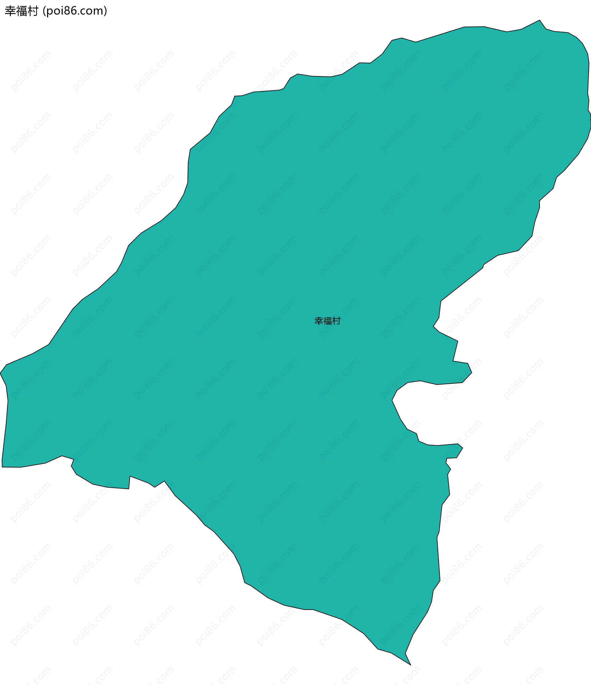 幸福村边界地图