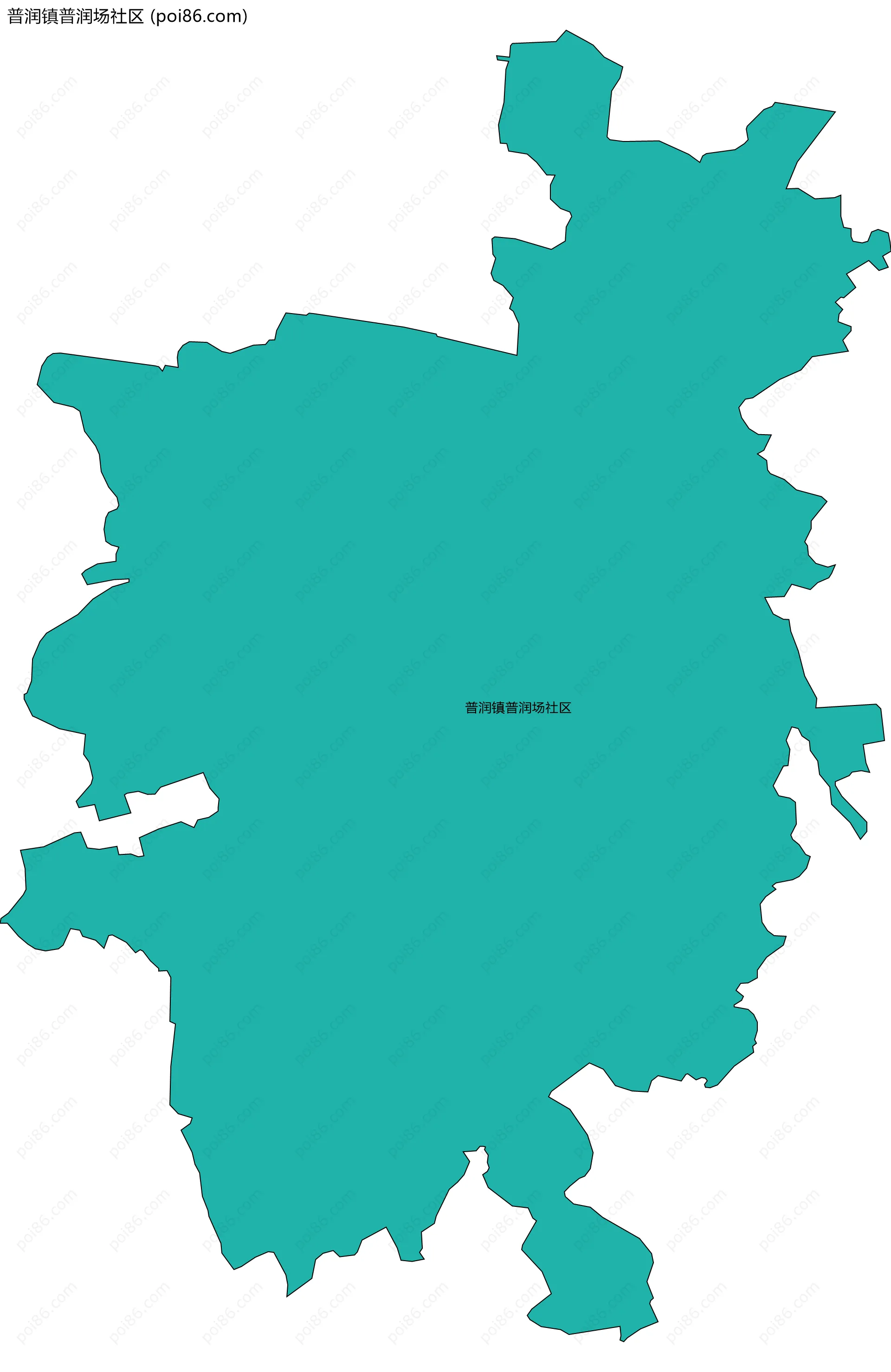 普润镇普润场社区边界地图