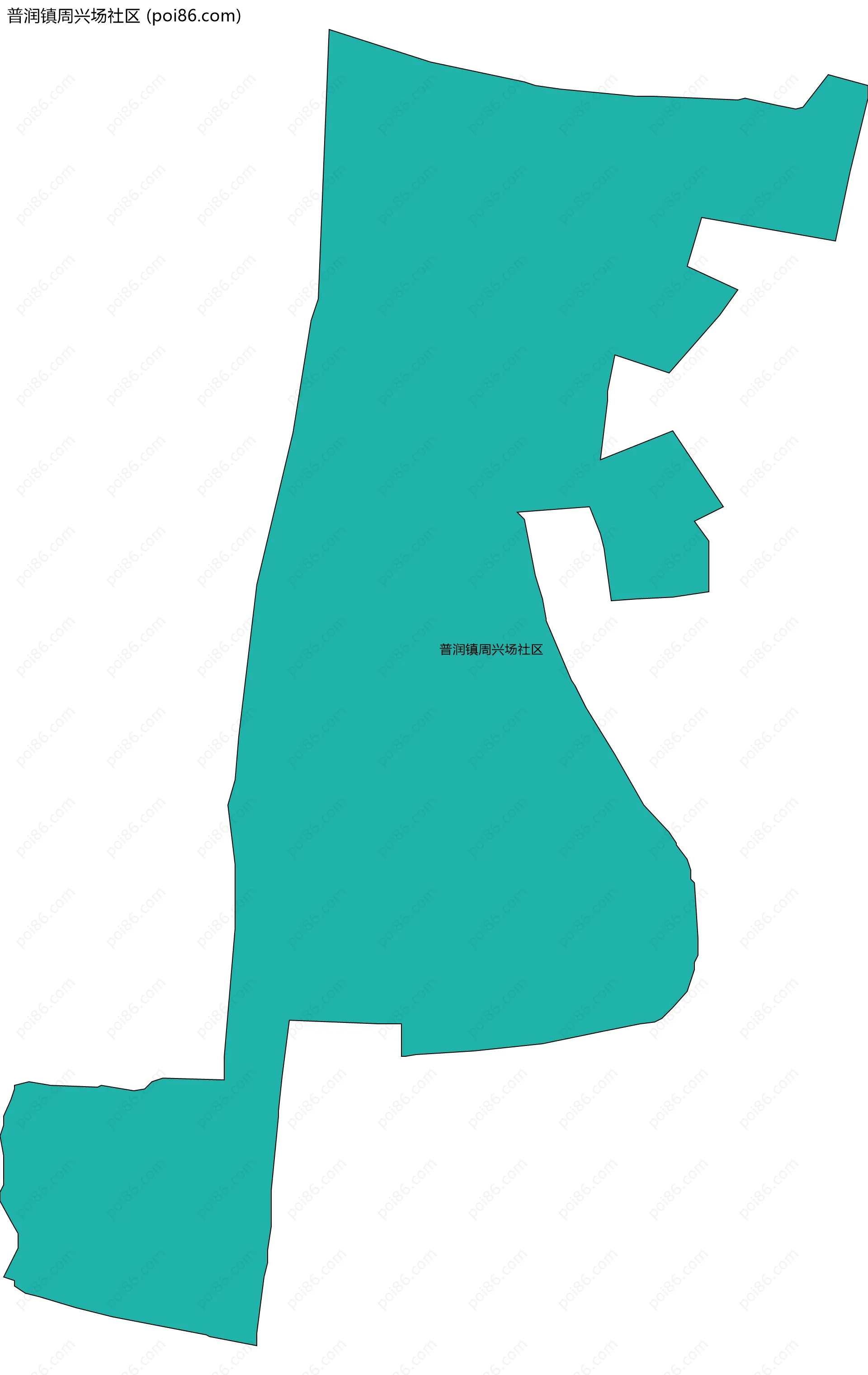 普润镇周兴场社区边界地图