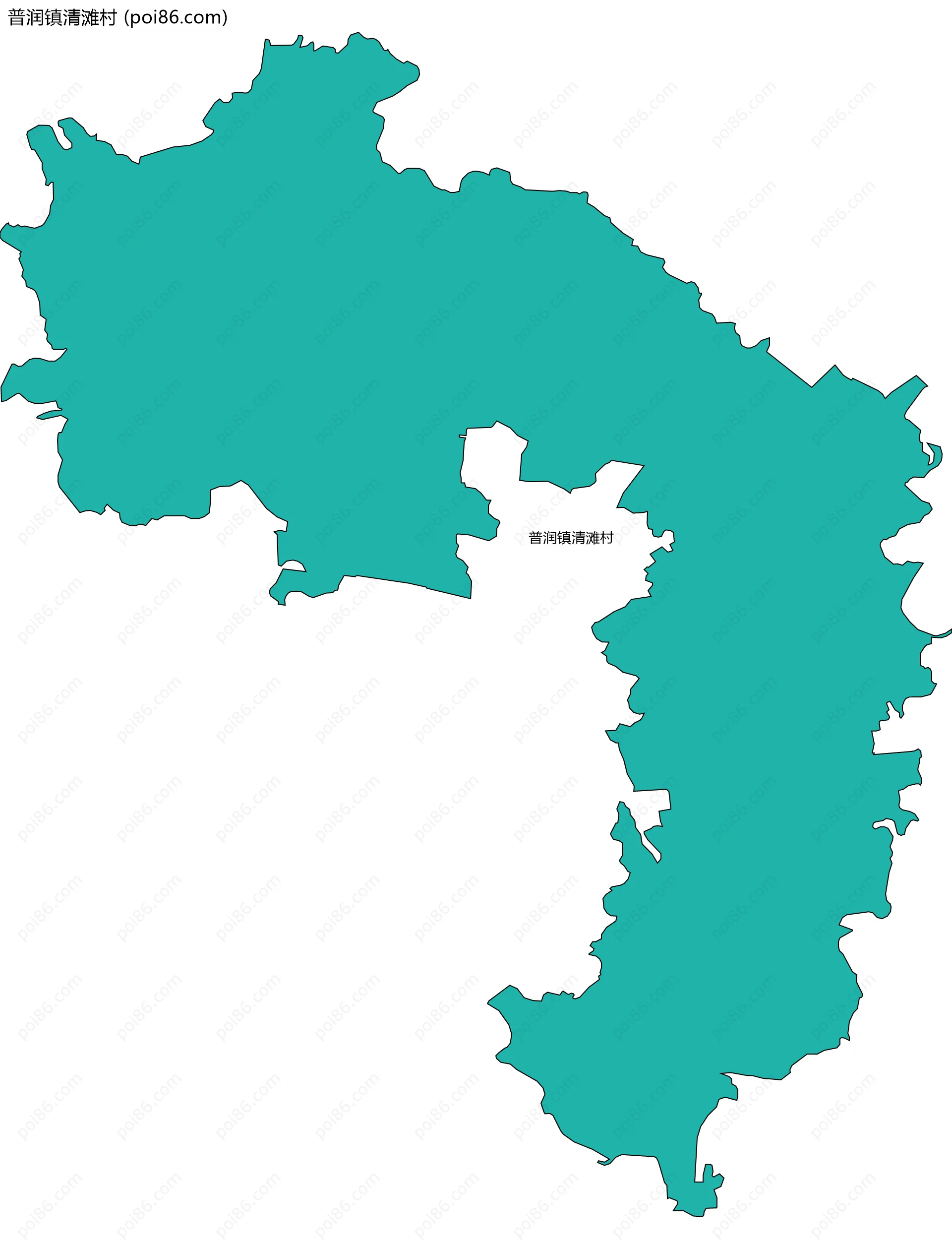 普润镇清滩村边界地图