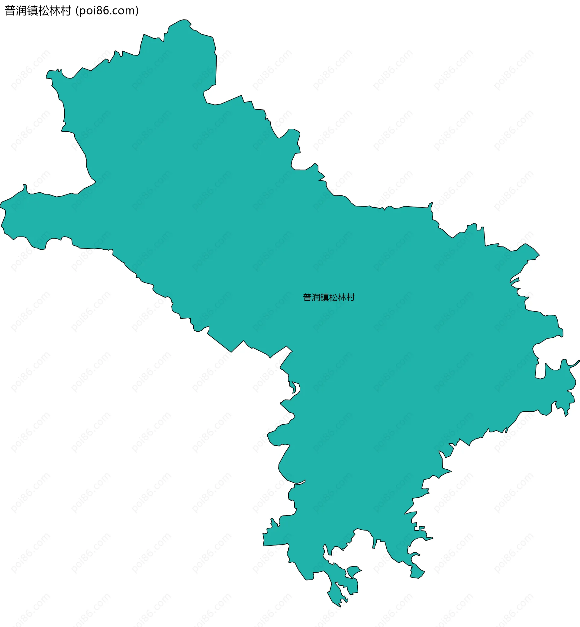 普润镇松林村边界地图