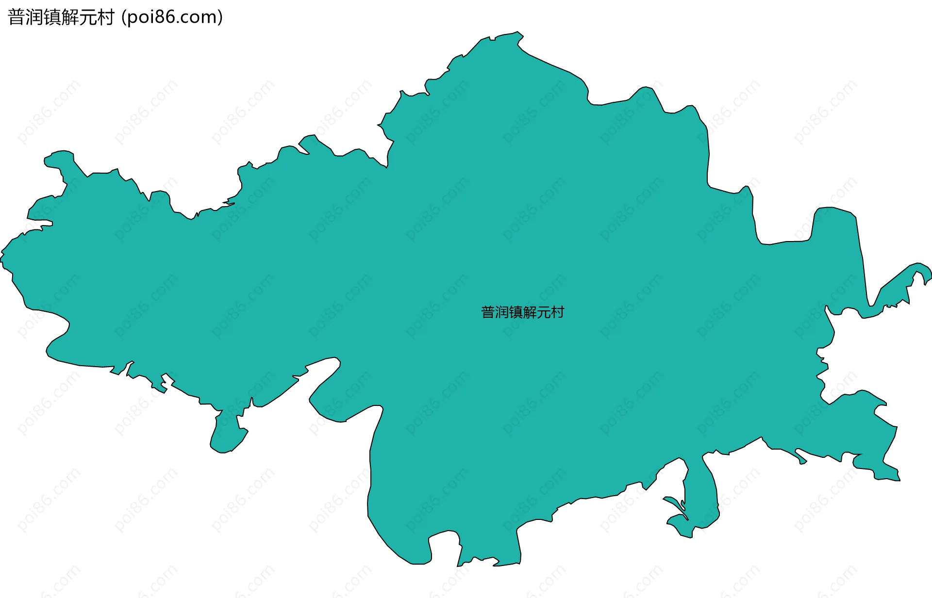 普润镇解元村边界地图