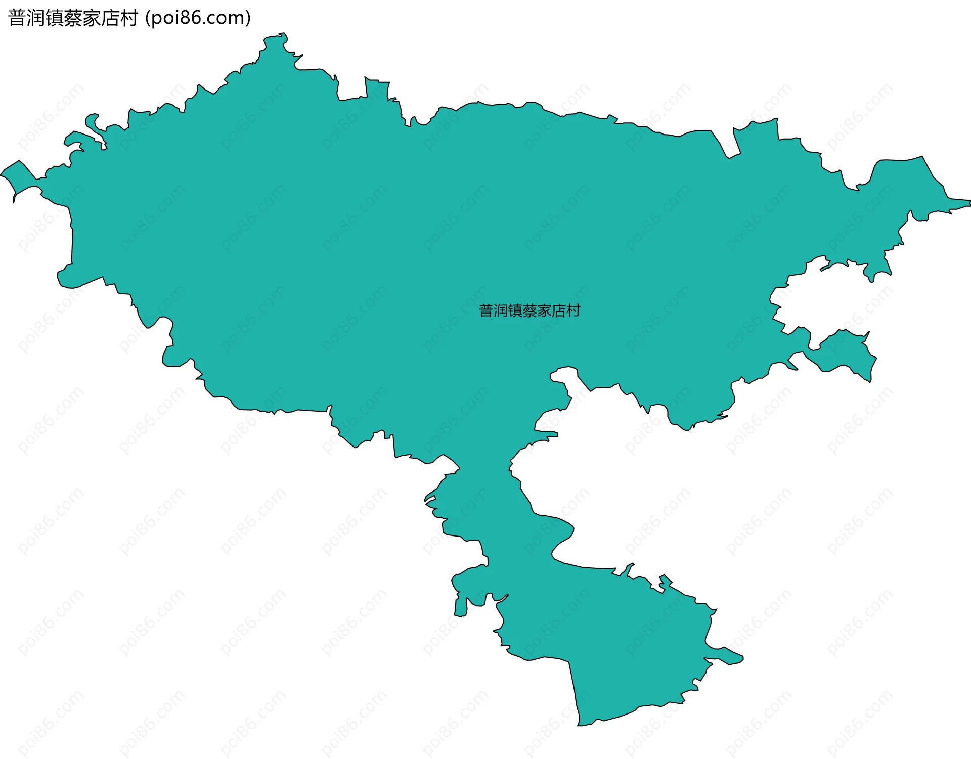 普润镇蔡家店村边界地图