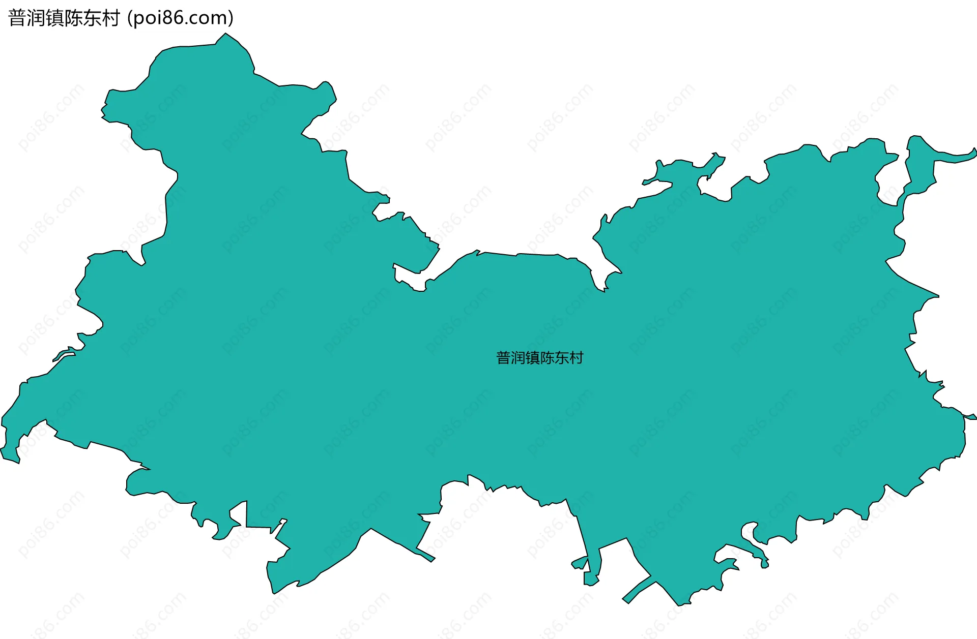 普润镇陈东村边界地图