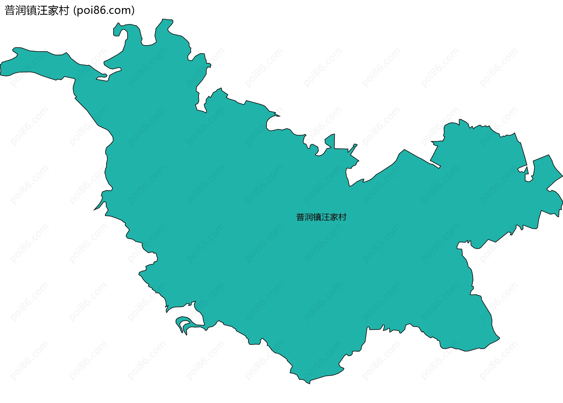 普润镇汪家村边界地图