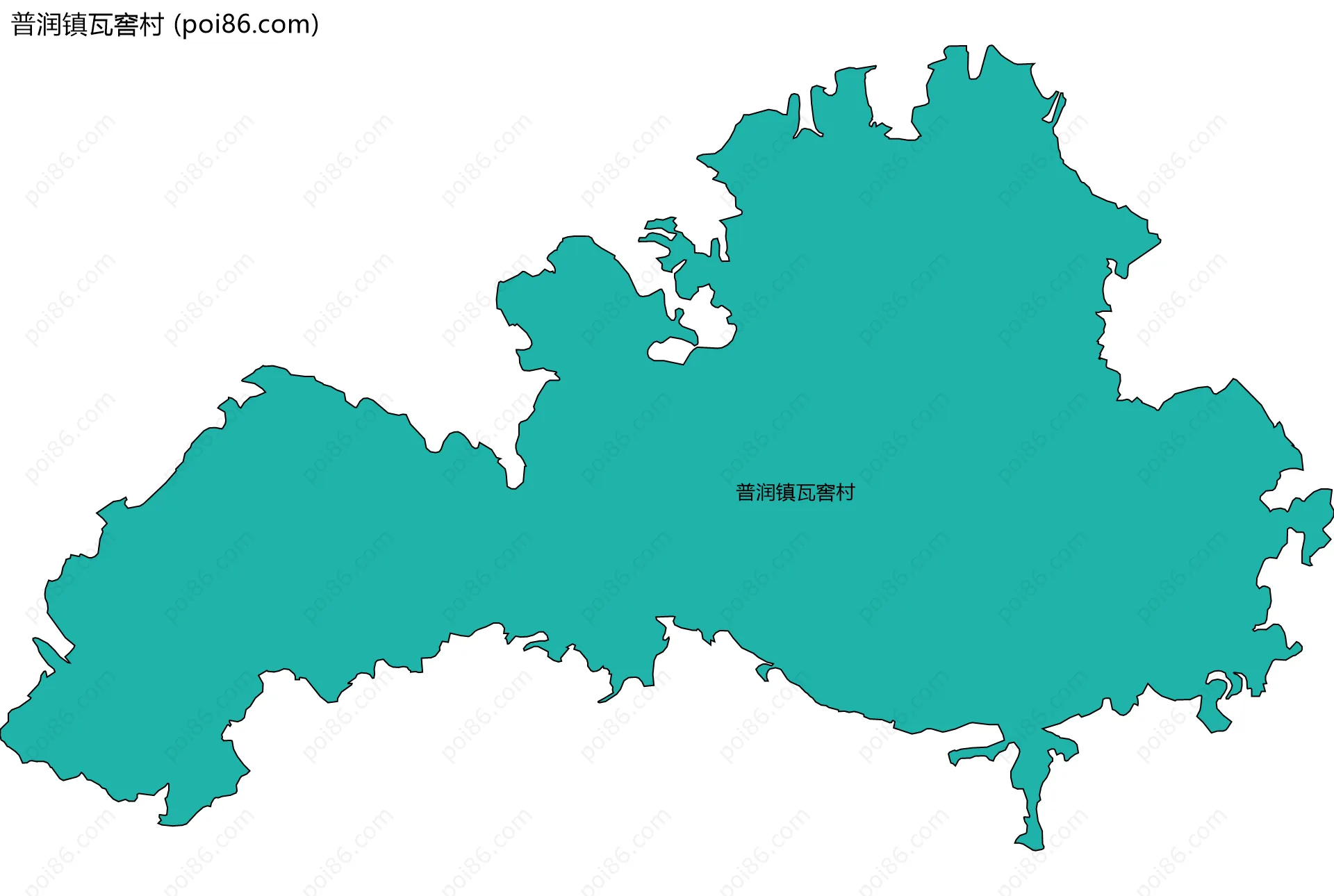 普润镇瓦窖村边界地图
