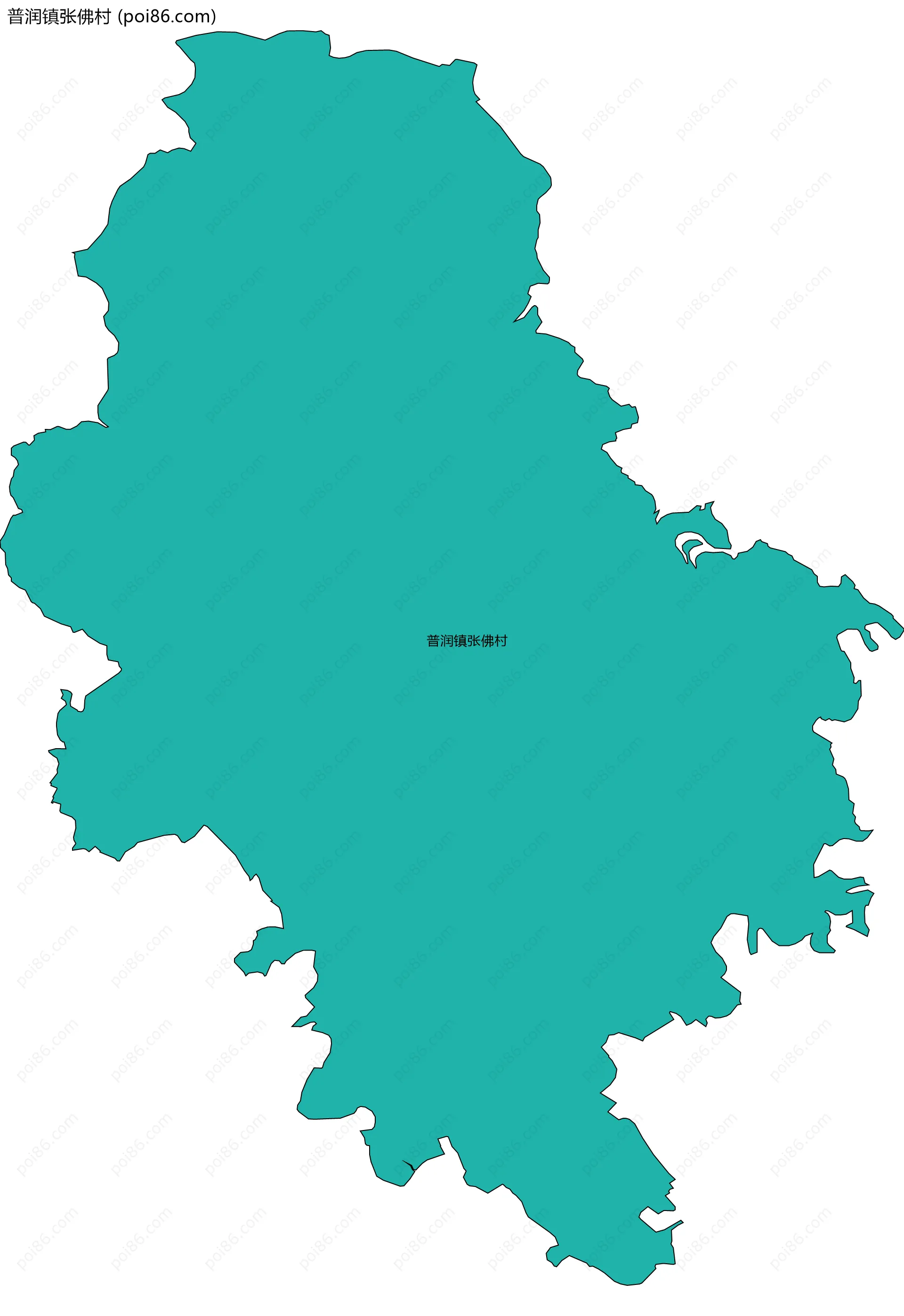 普润镇张佛村边界地图