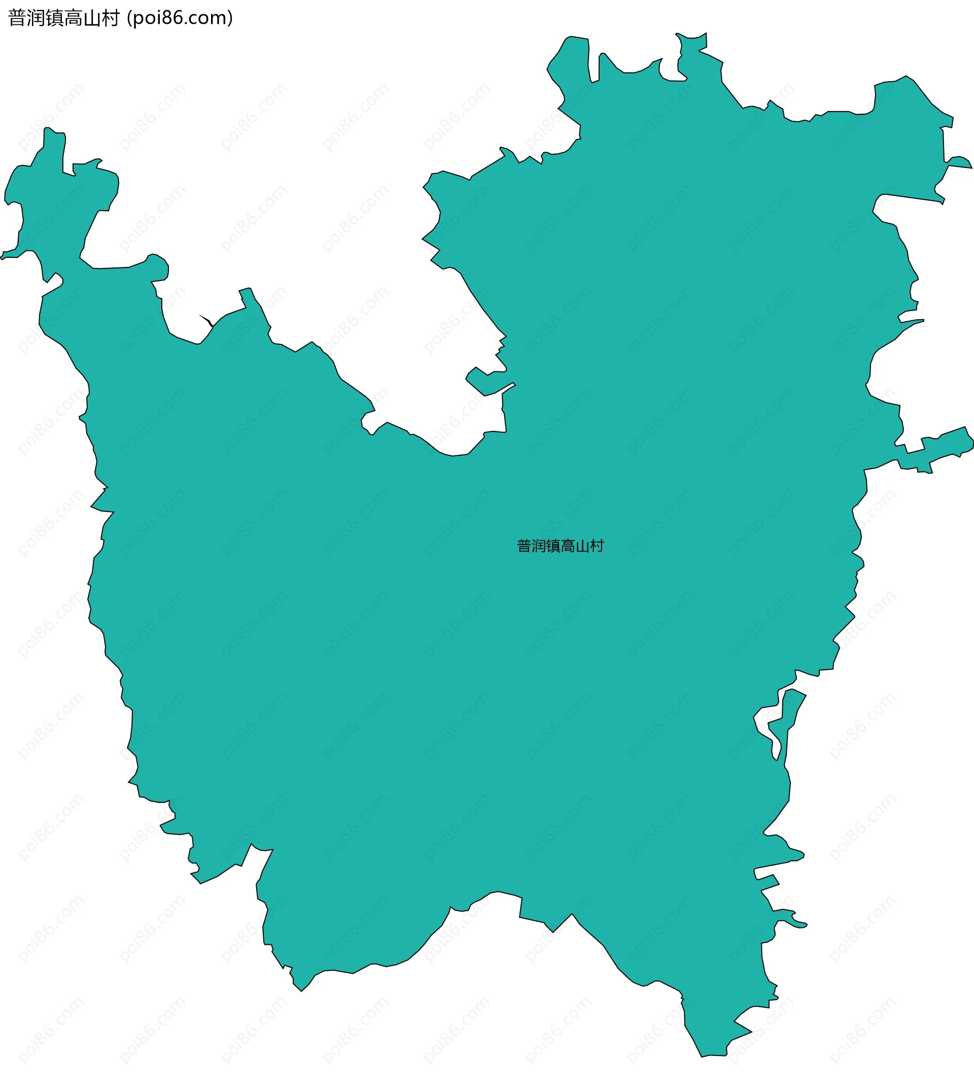 普润镇高山村边界地图