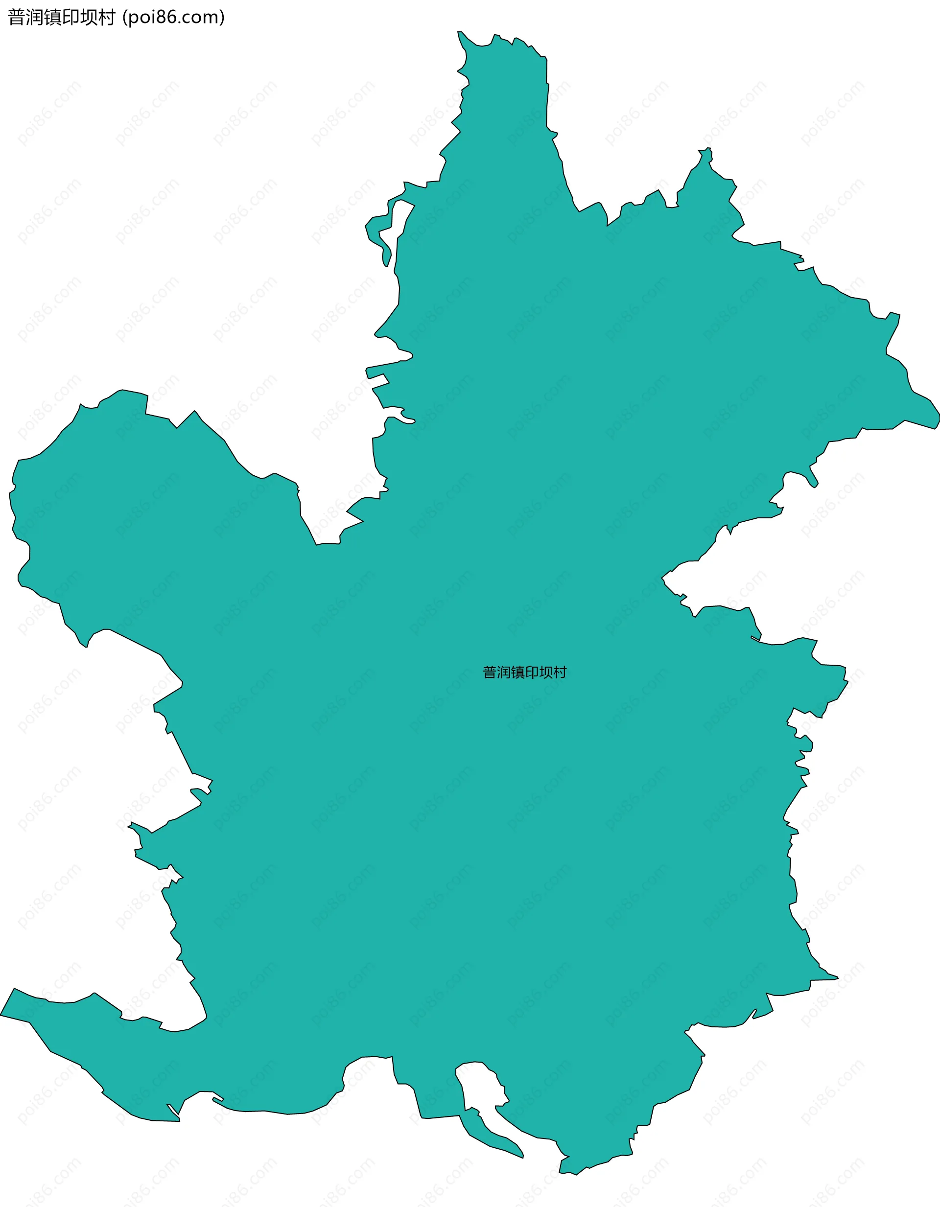 普润镇印坝村边界地图