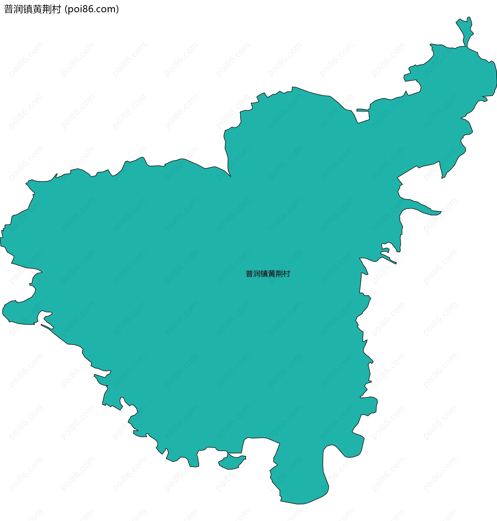 普润镇黄荆村边界地图