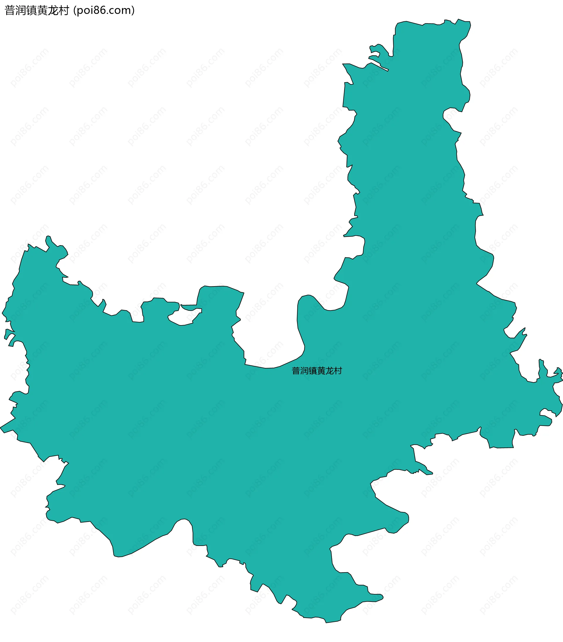 普润镇黄龙村边界地图