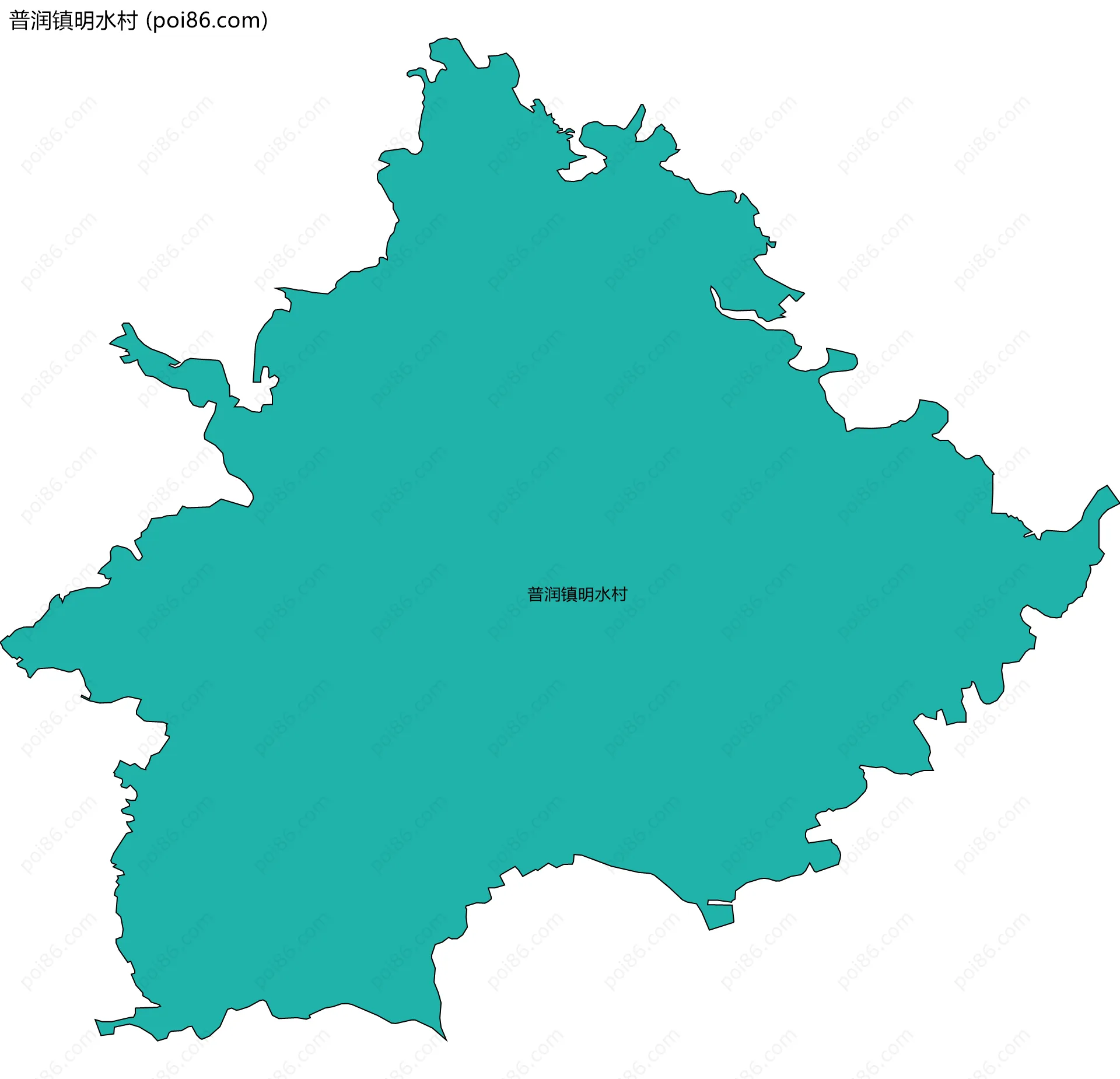 普润镇明水村边界地图