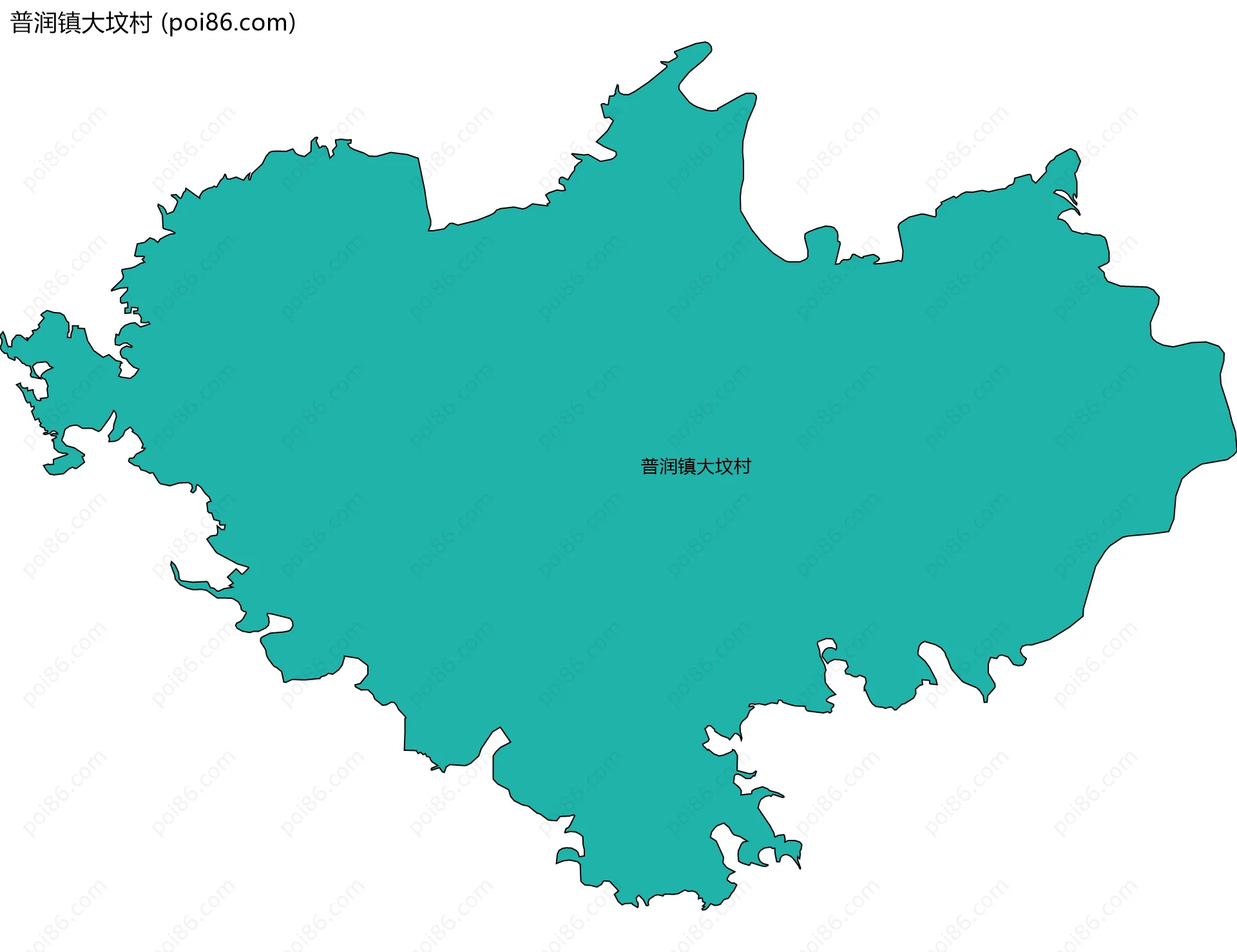 普润镇大坟村边界地图