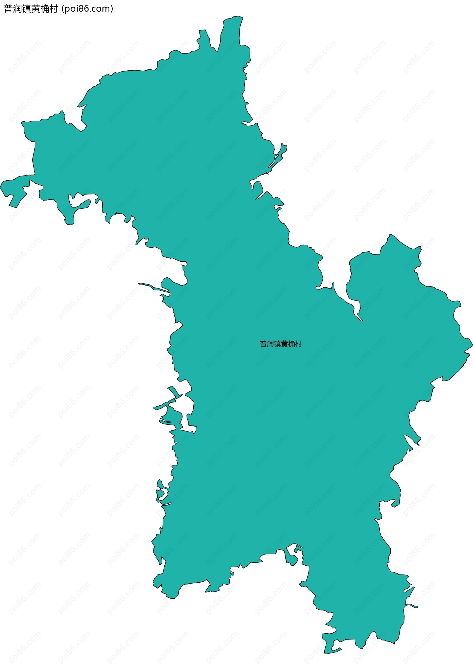 普润镇黄桷村边界地图