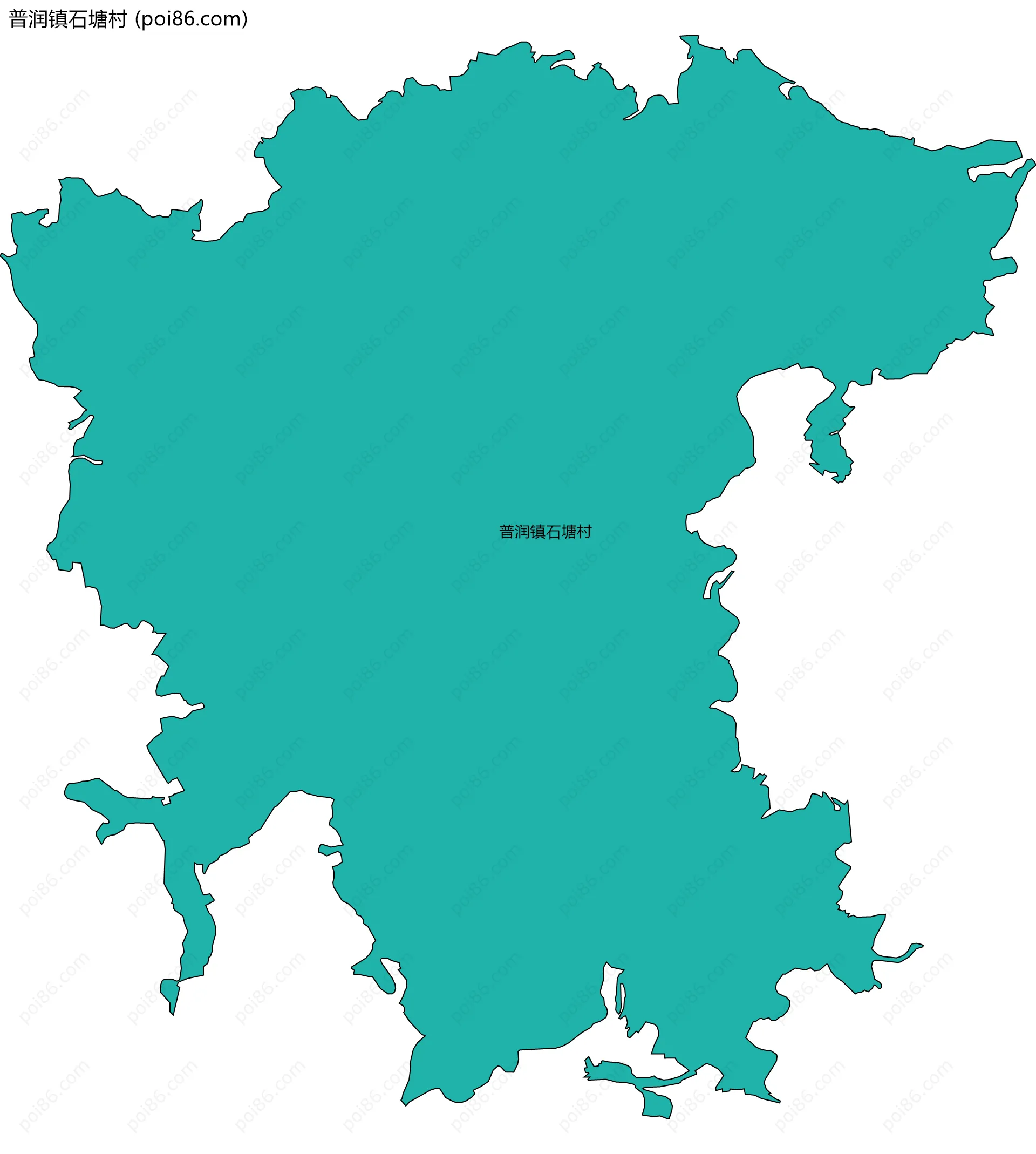 普润镇石塘村边界地图