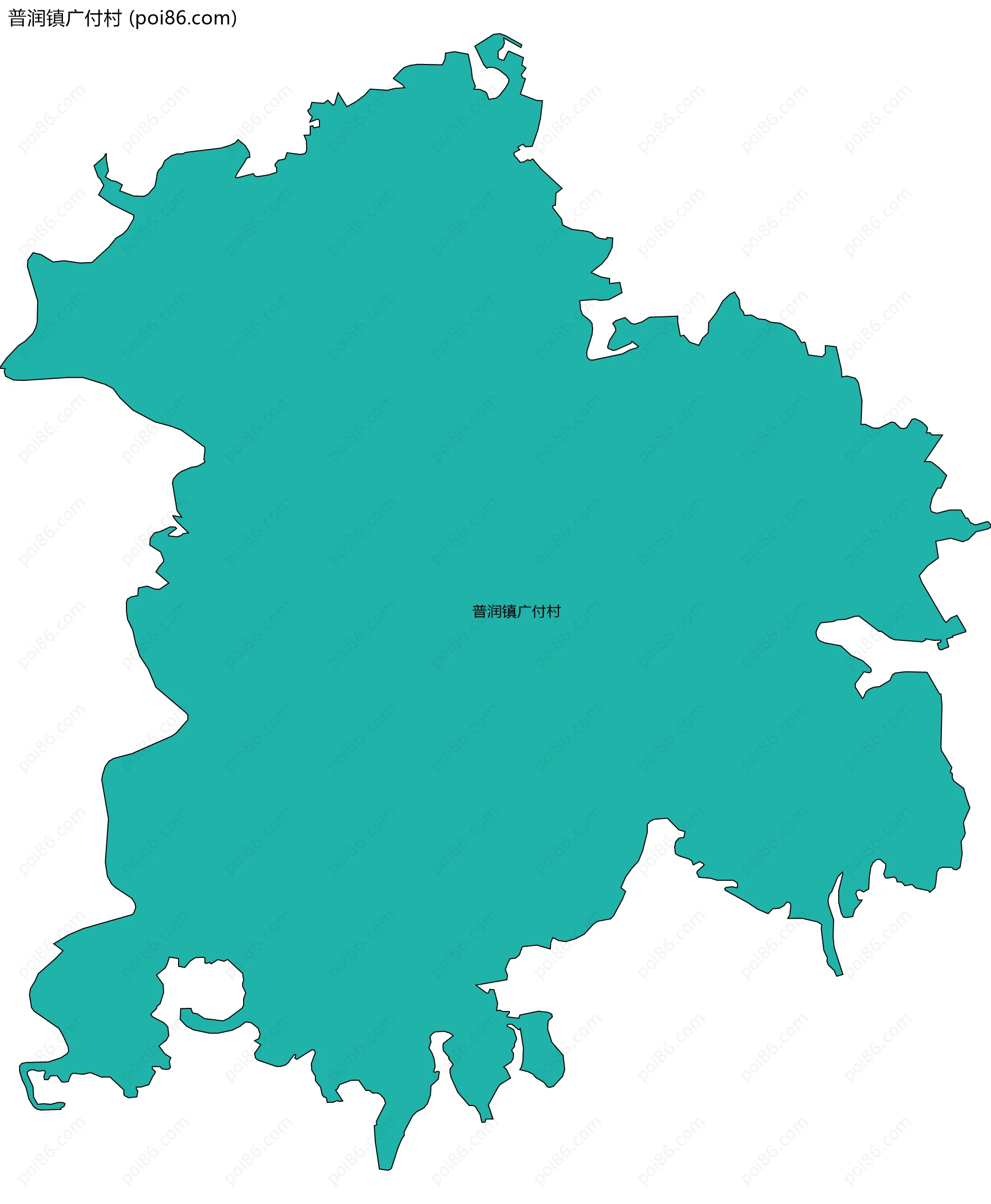 普润镇广付村边界地图