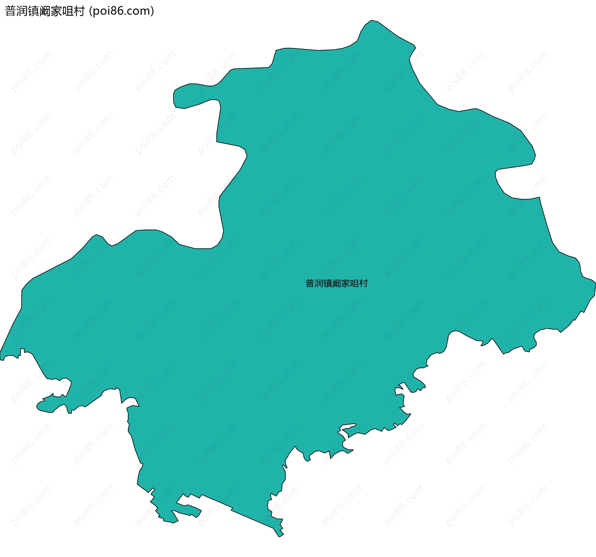 普润镇阚家咀村边界地图