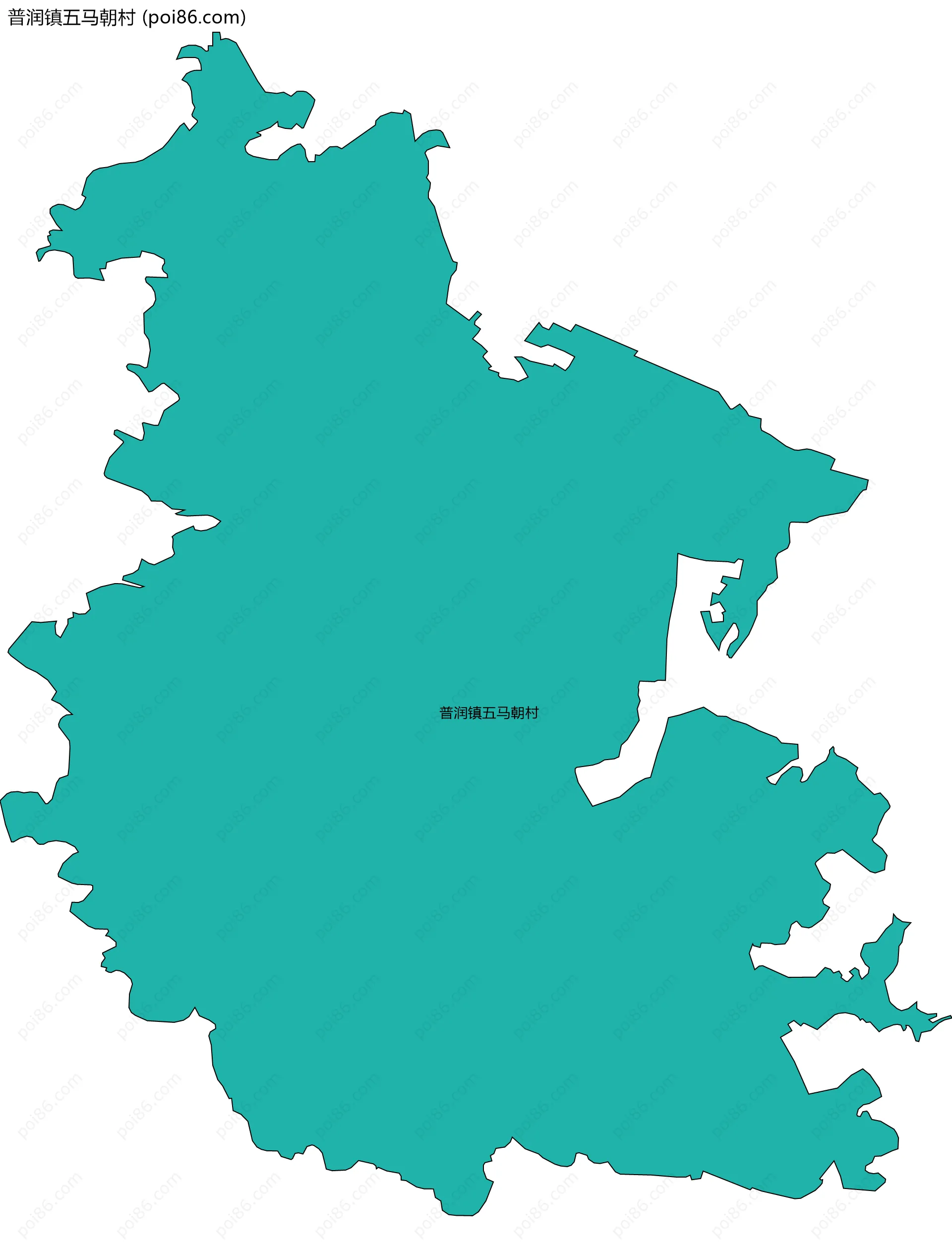 普润镇五马朝村边界地图