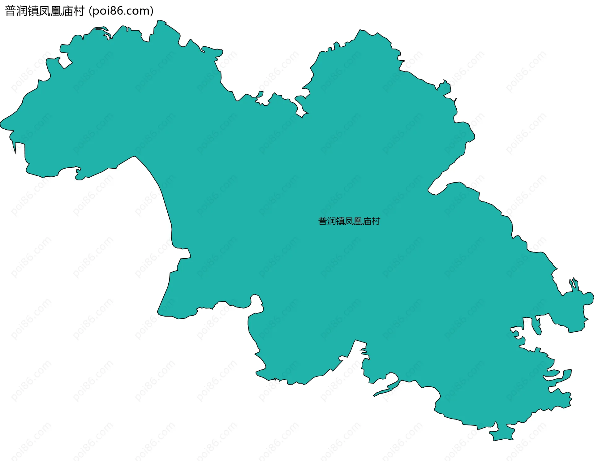 普润镇凤凰庙村边界地图