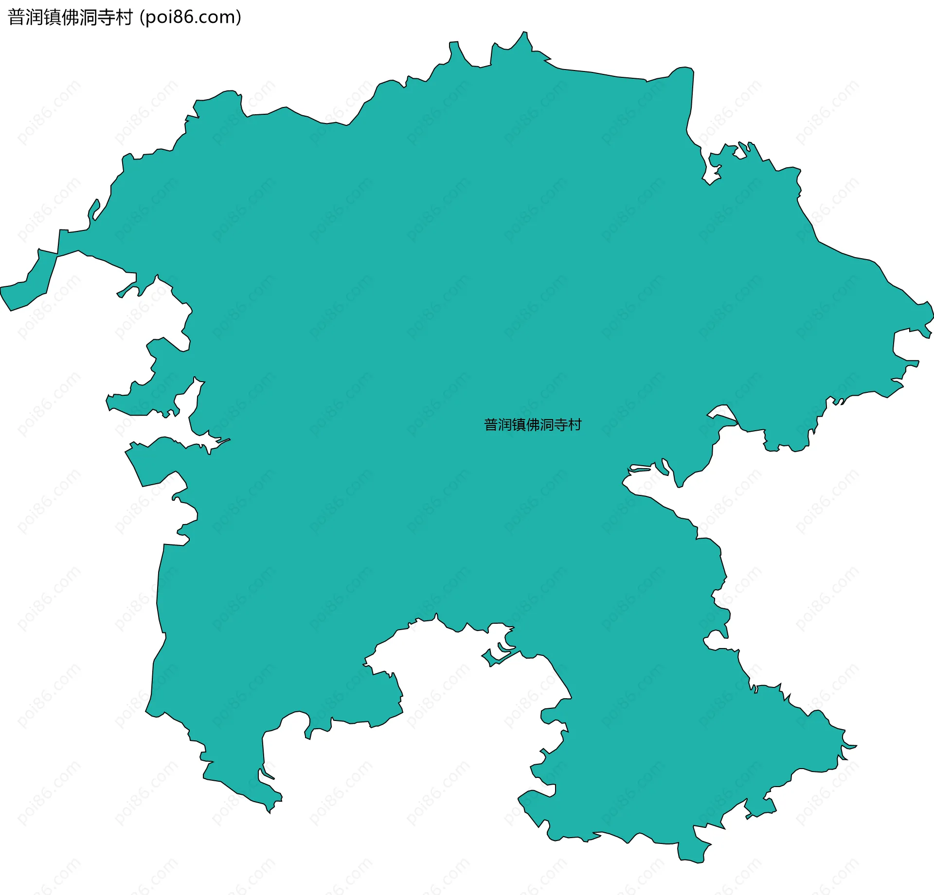 普润镇佛洞寺村边界地图
