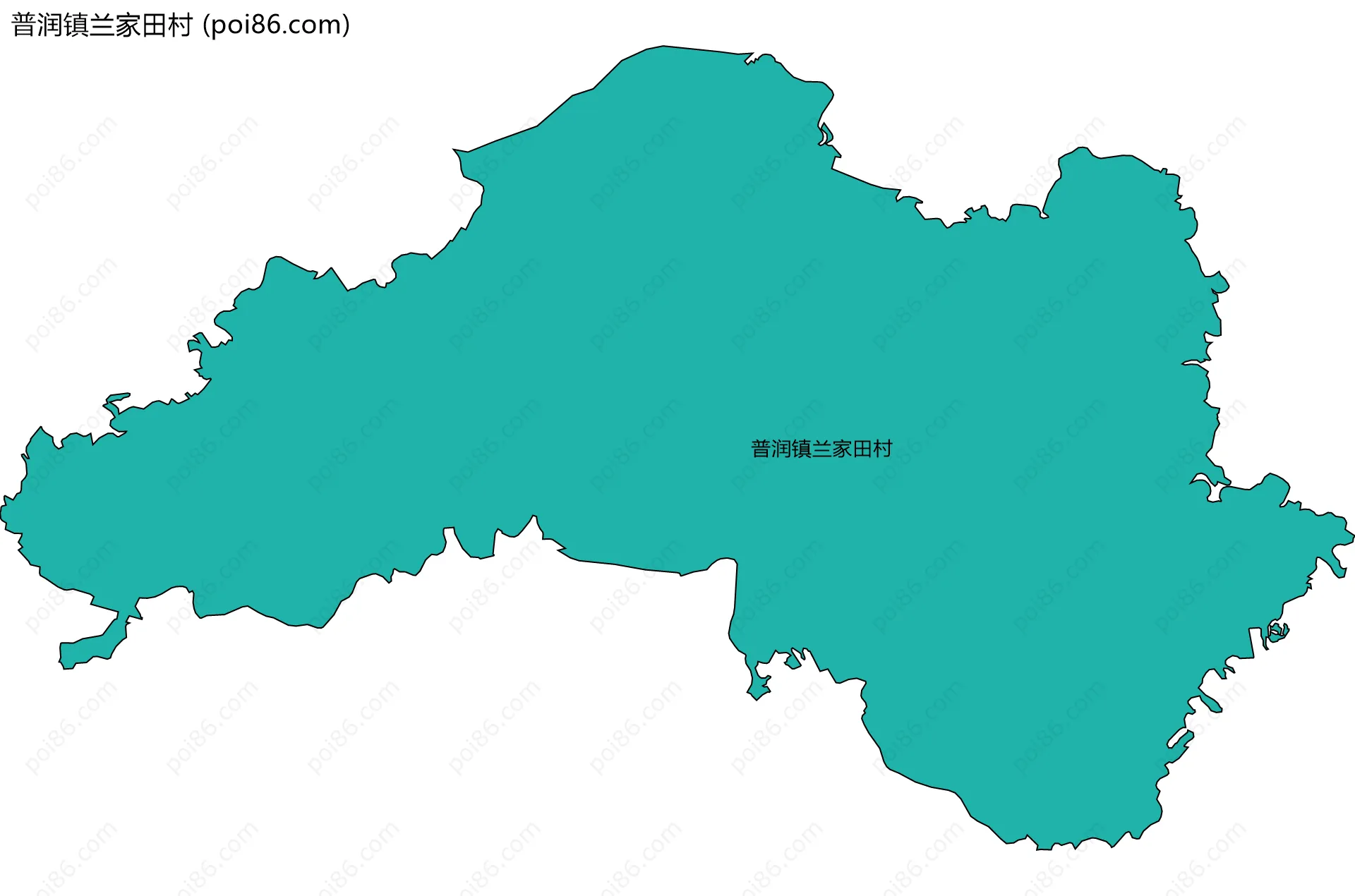 普润镇兰家田村边界地图