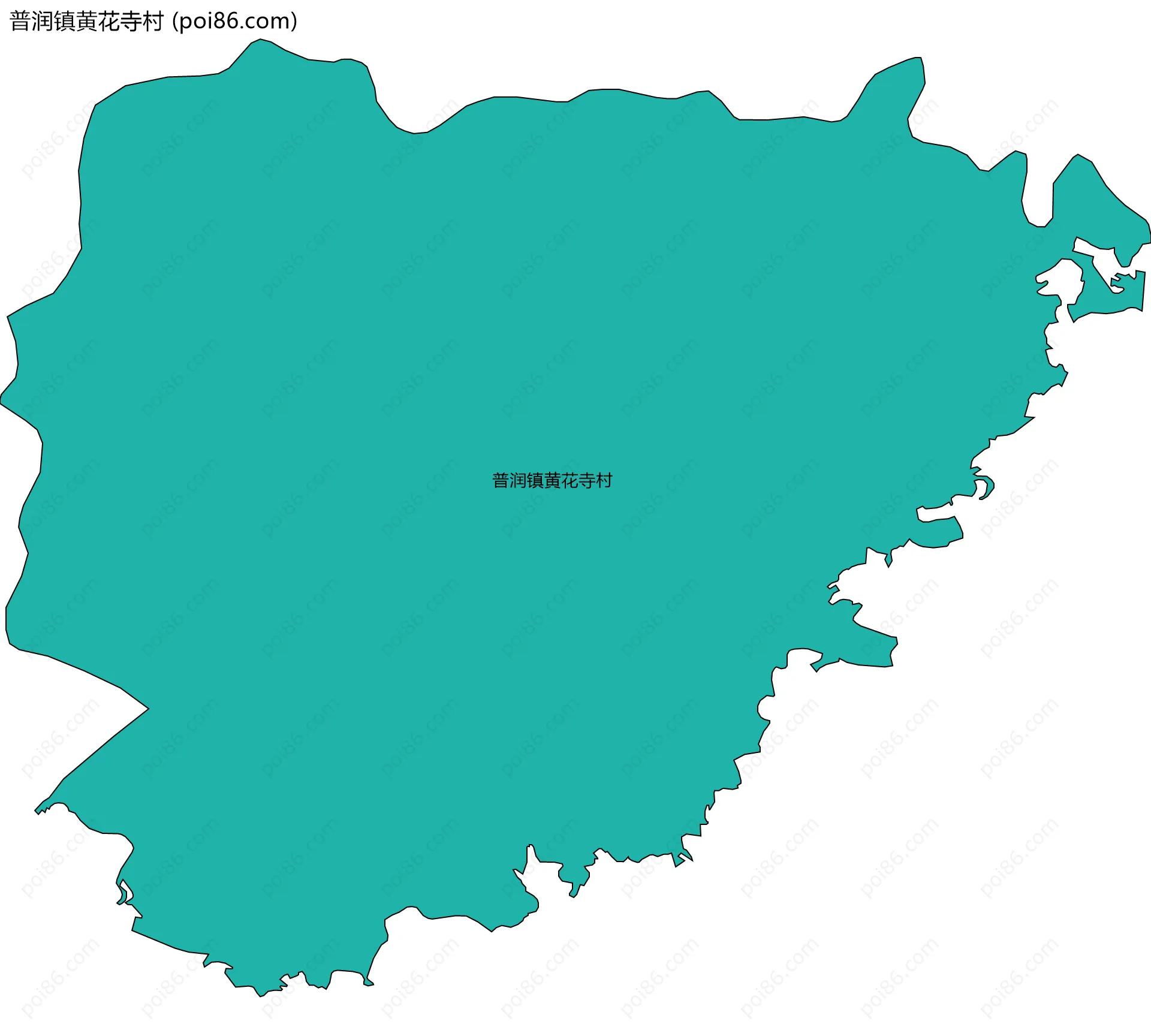 普润镇黄花寺村边界地图