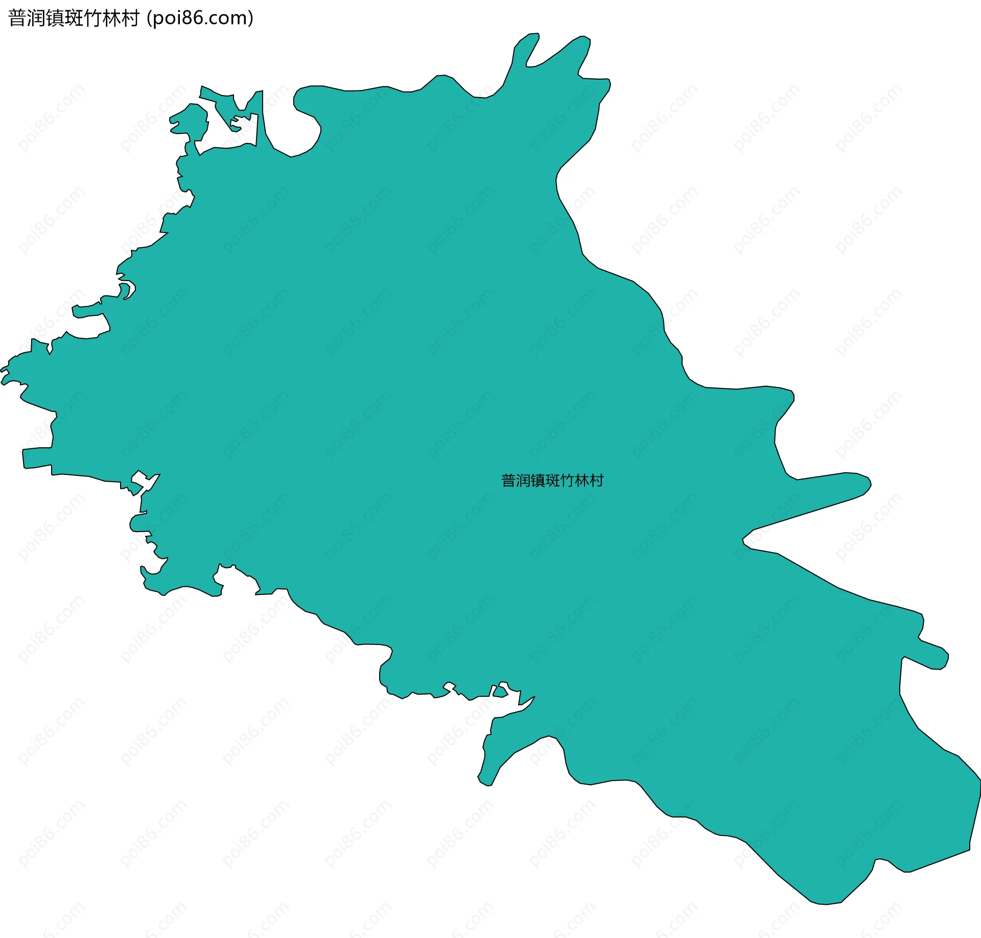 普润镇斑竹林村边界地图