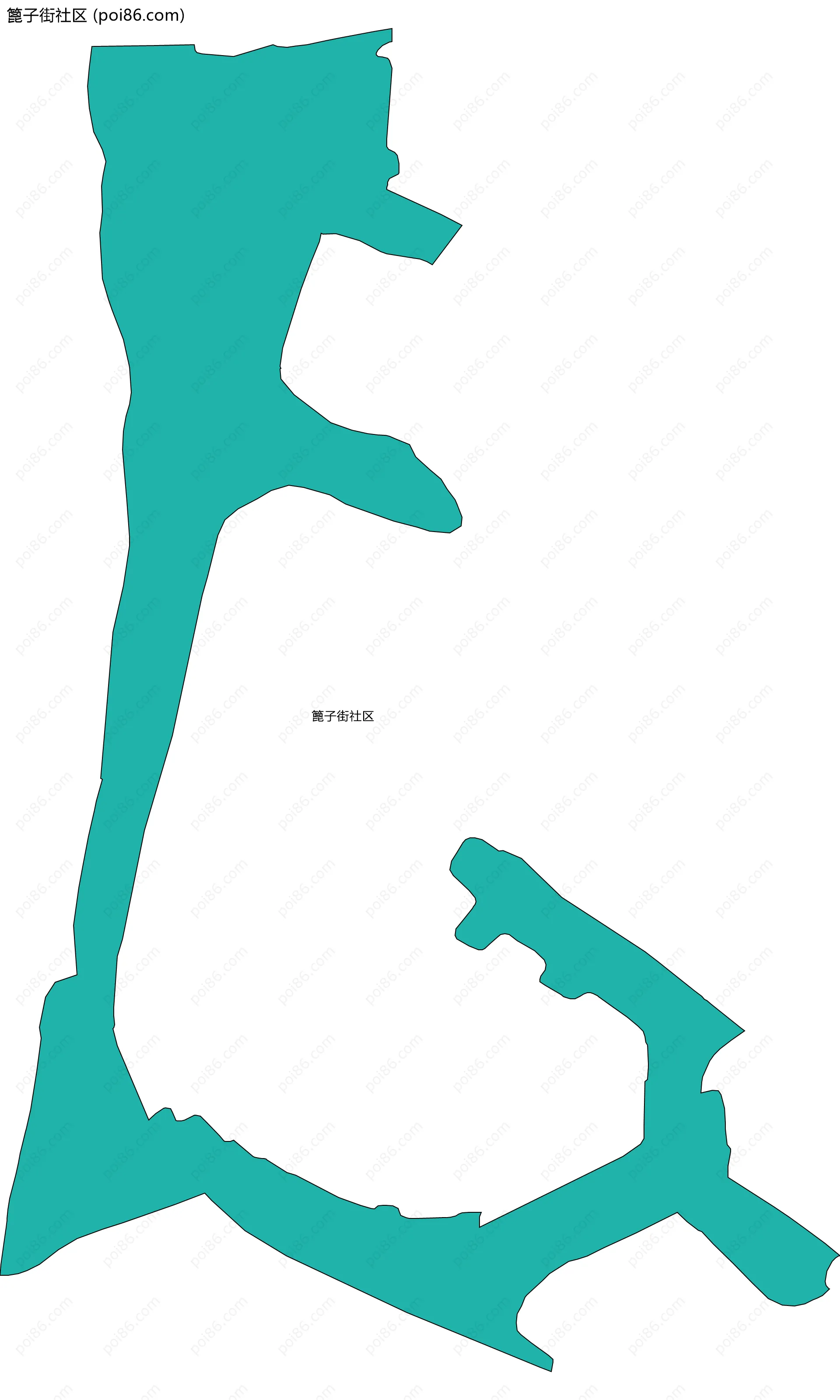 篦子街社区边界地图