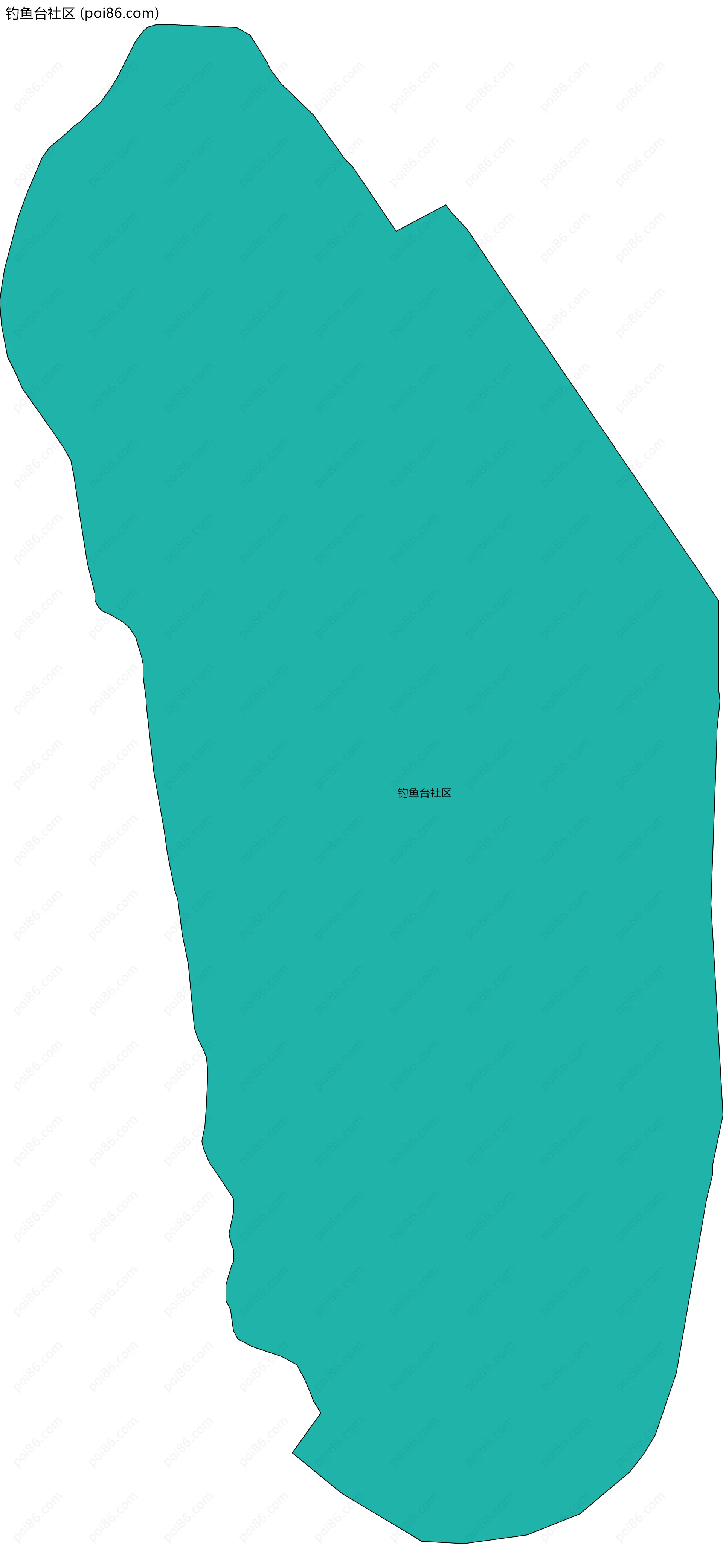 钓鱼台社区边界地图