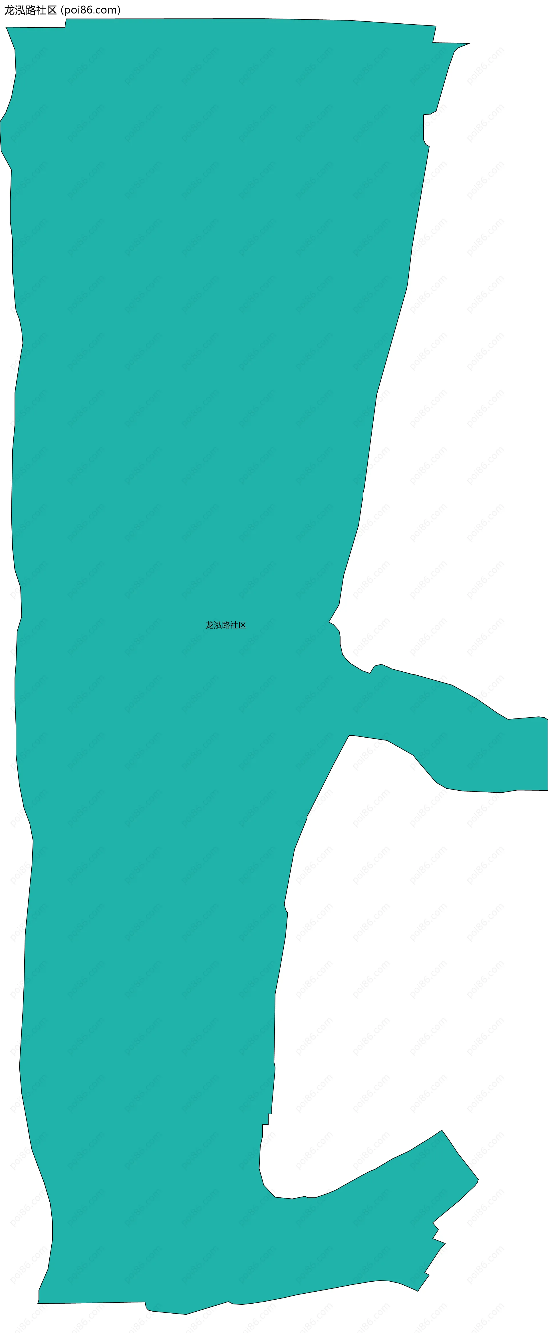 龙泓路社区边界地图