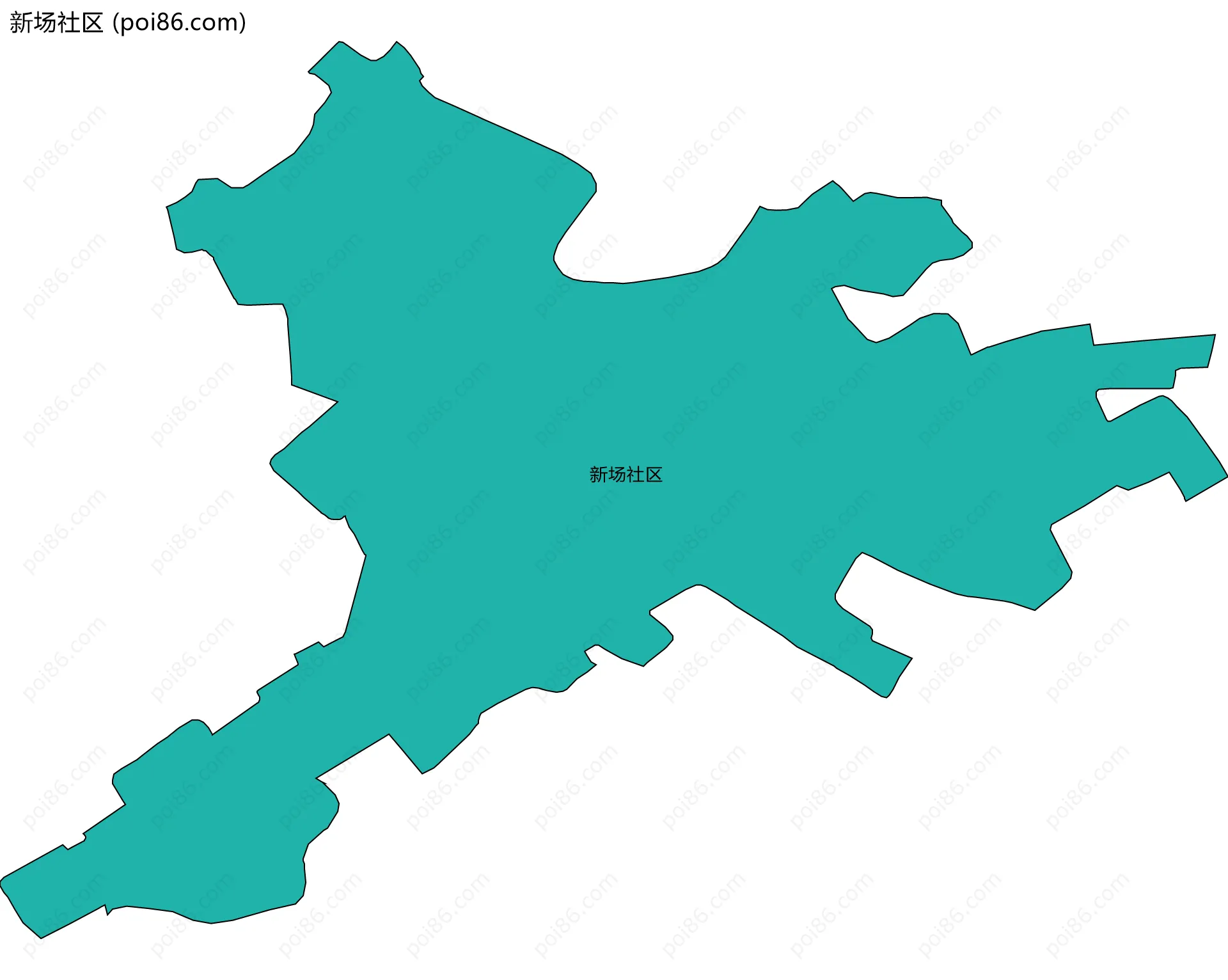 新场社区边界地图