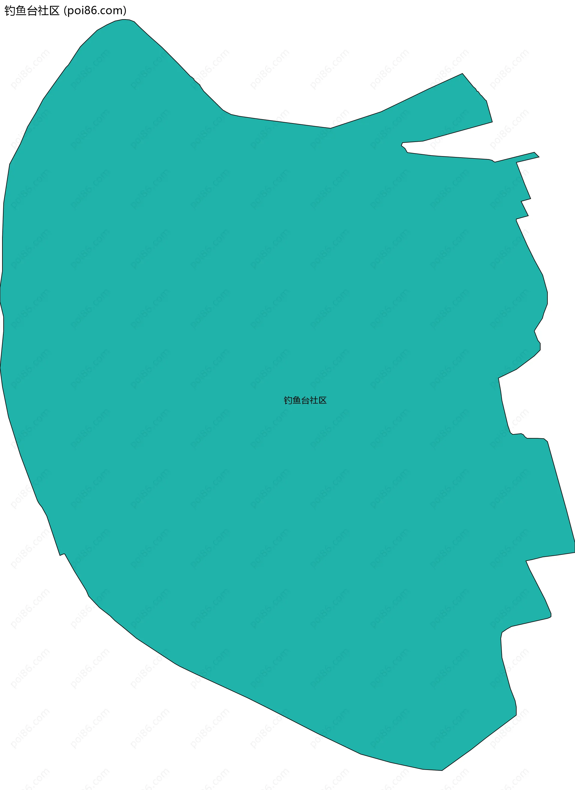 钓鱼台社区边界地图