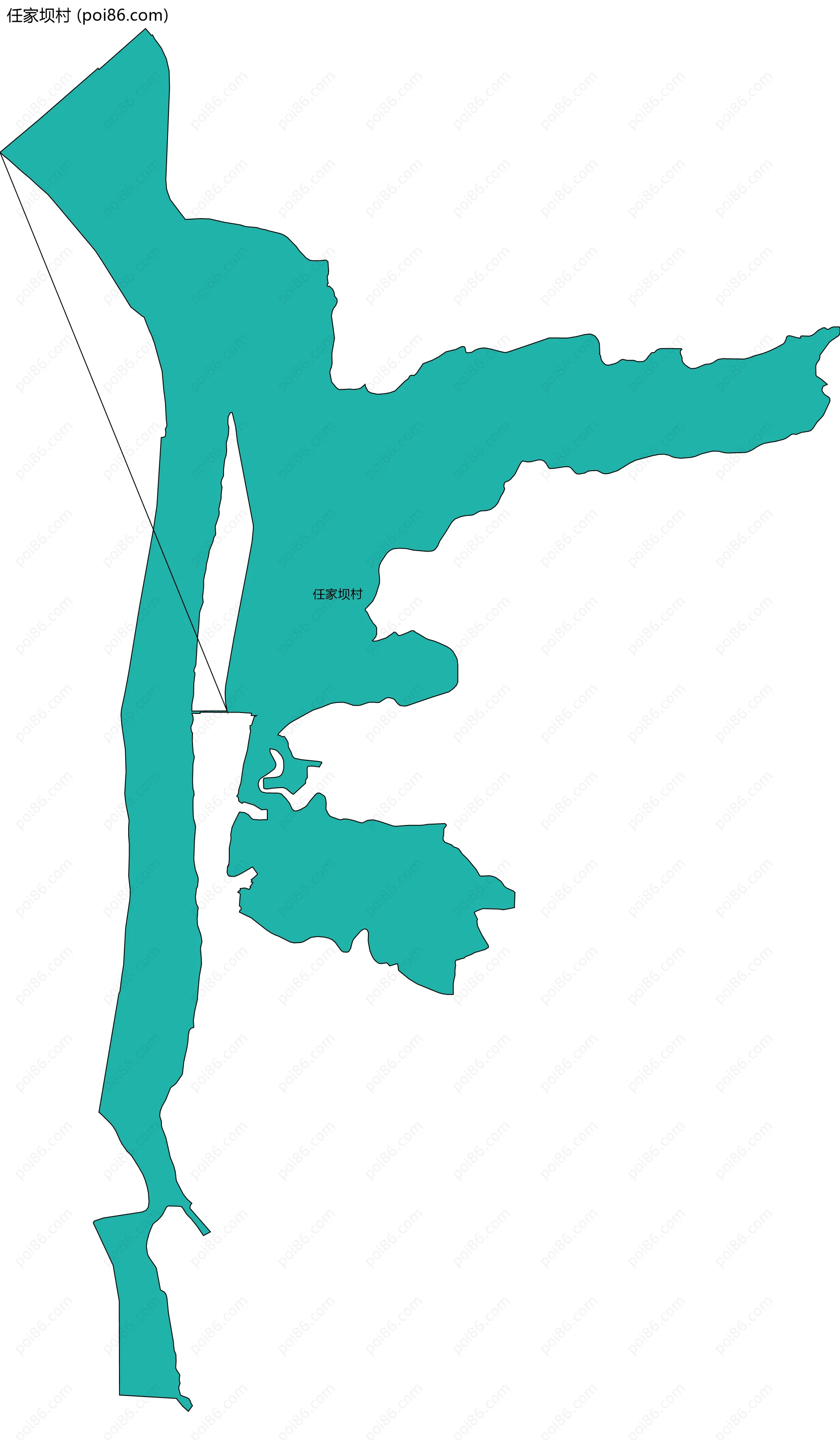 任家坝村边界地图