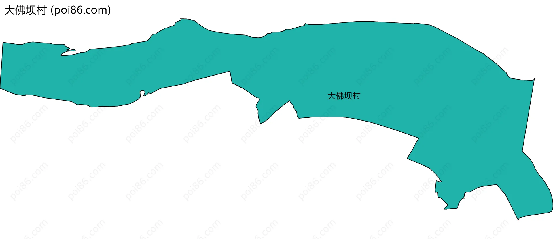 大佛坝村边界地图