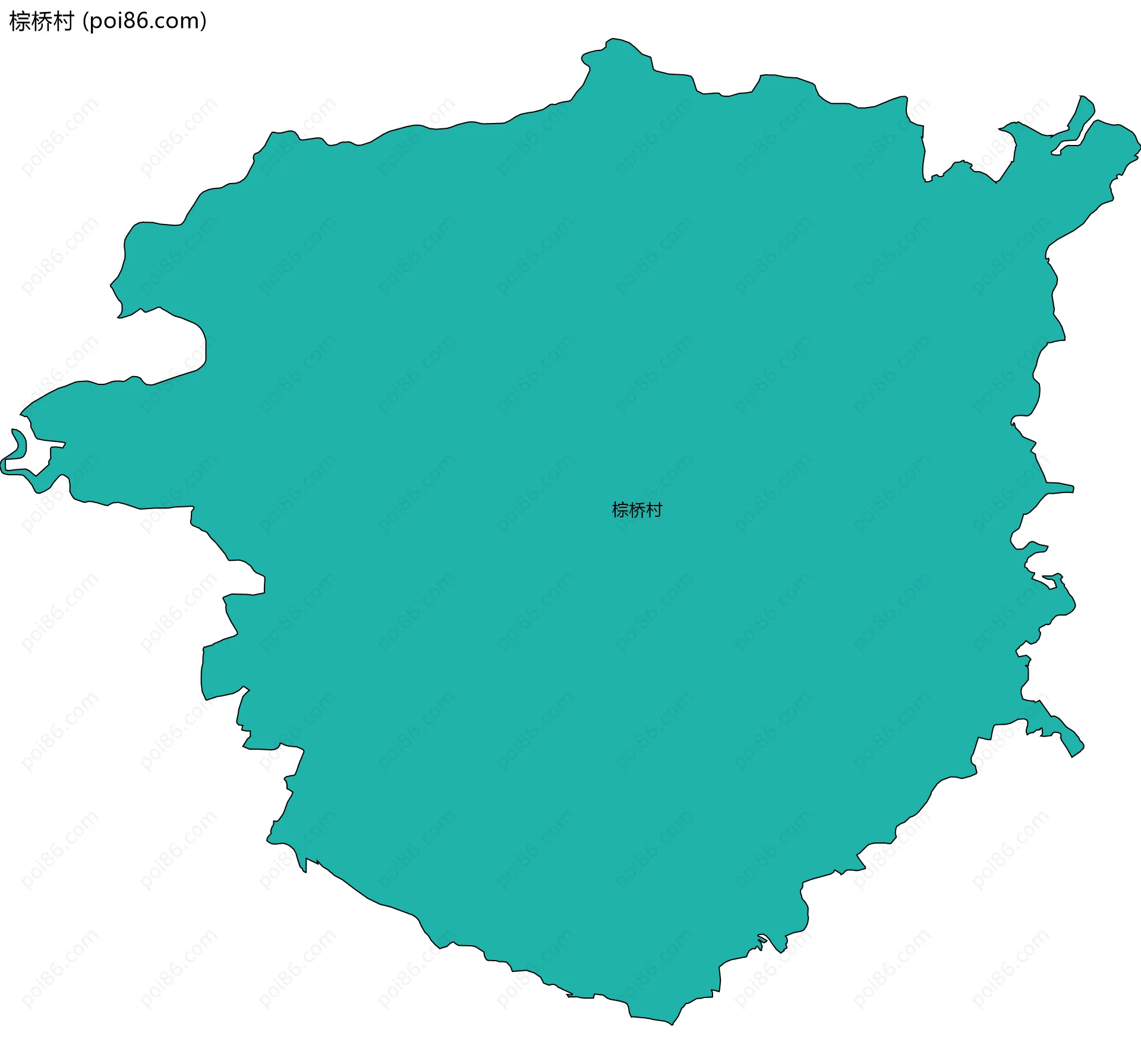 棕桥村边界地图