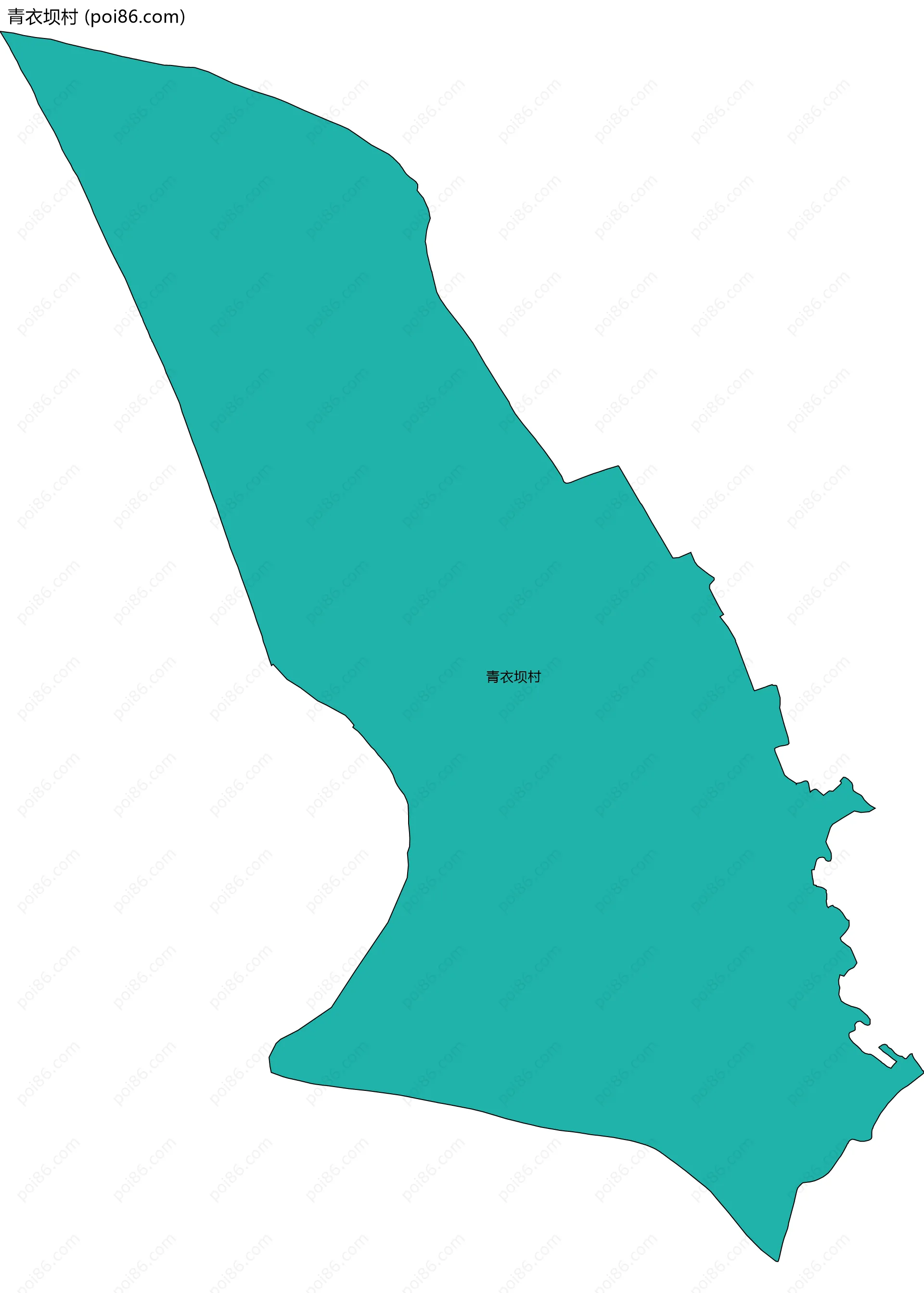 青衣坝村边界地图