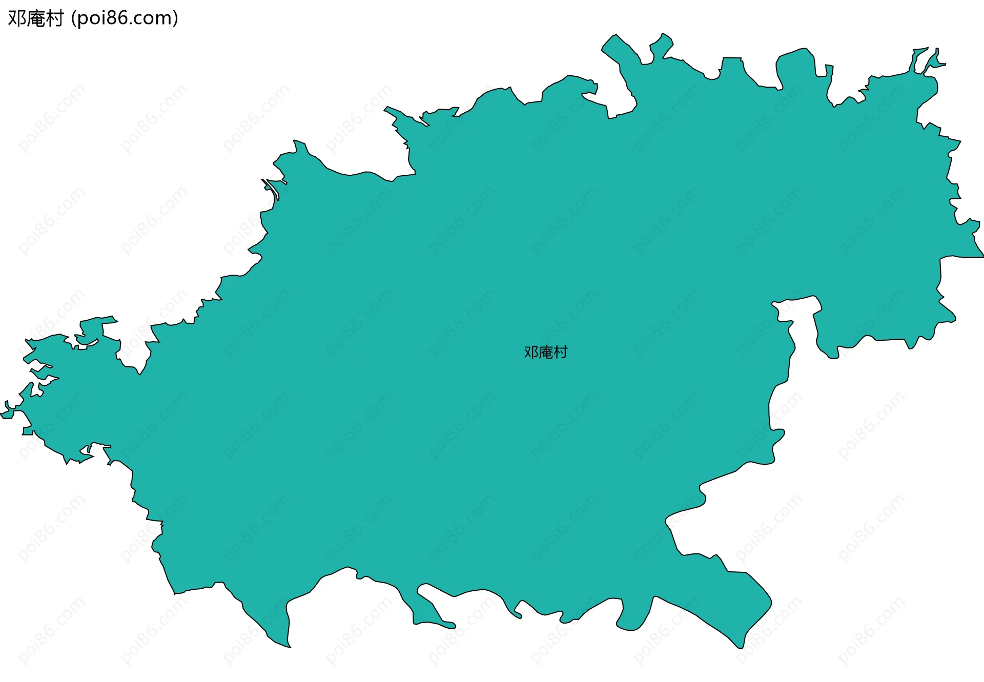 邓庵村边界地图