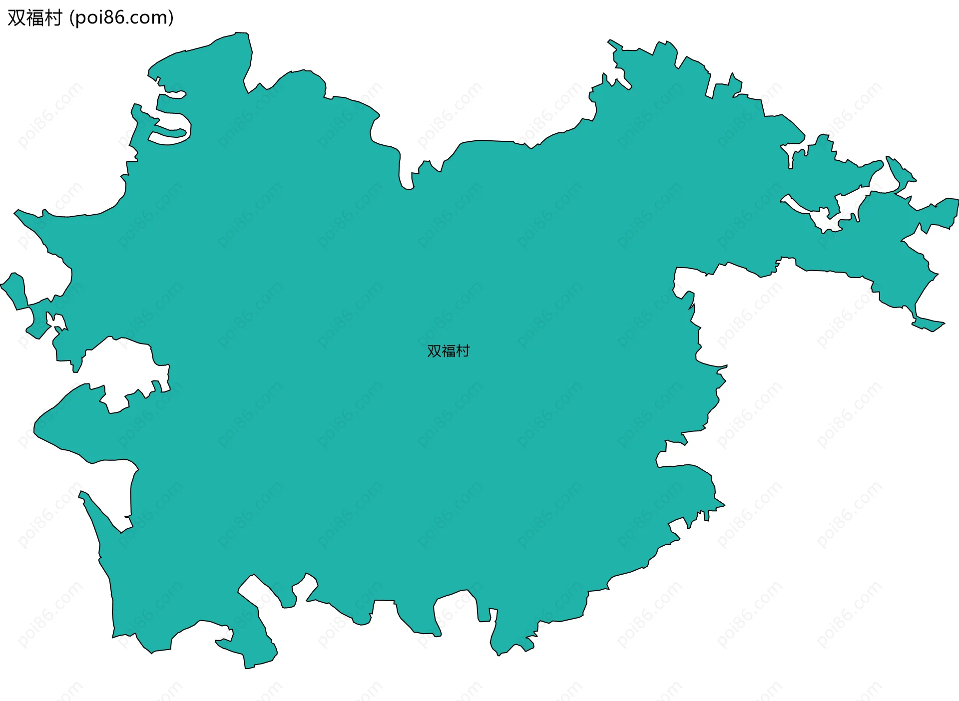 双福村边界地图