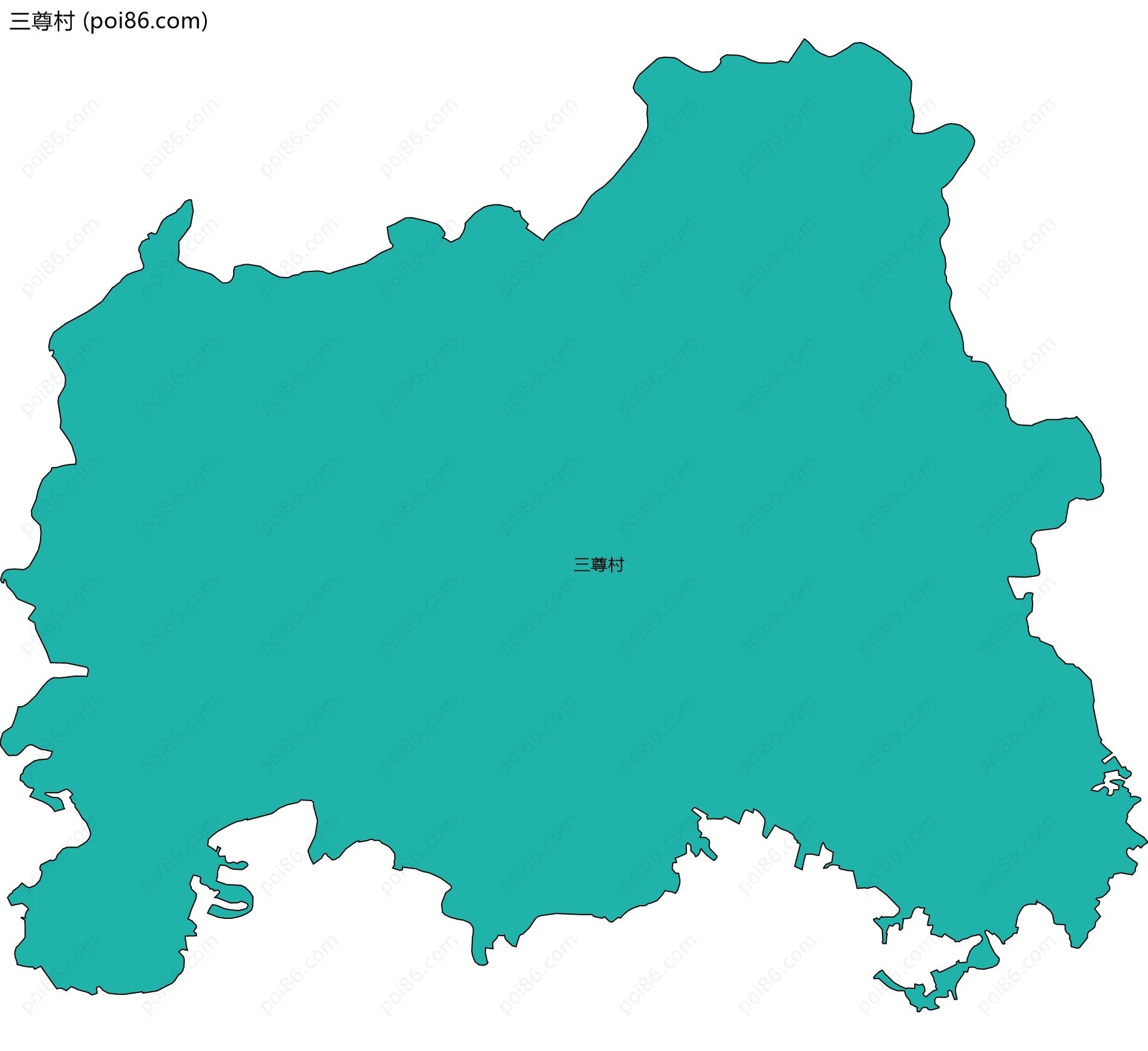 三尊村边界地图