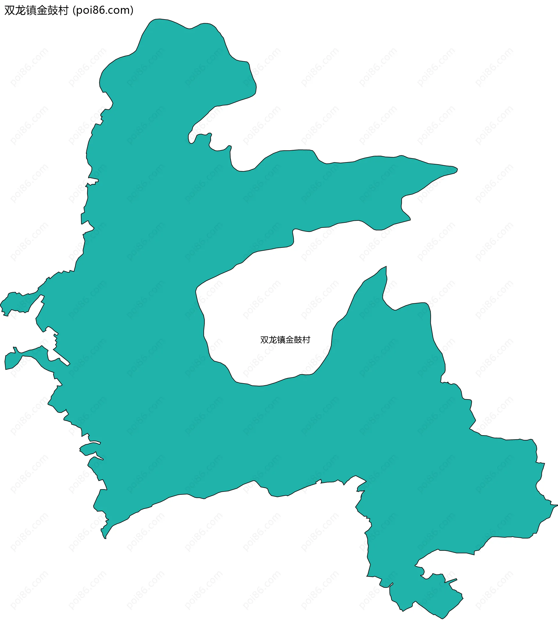 双龙镇金鼓村边界地图